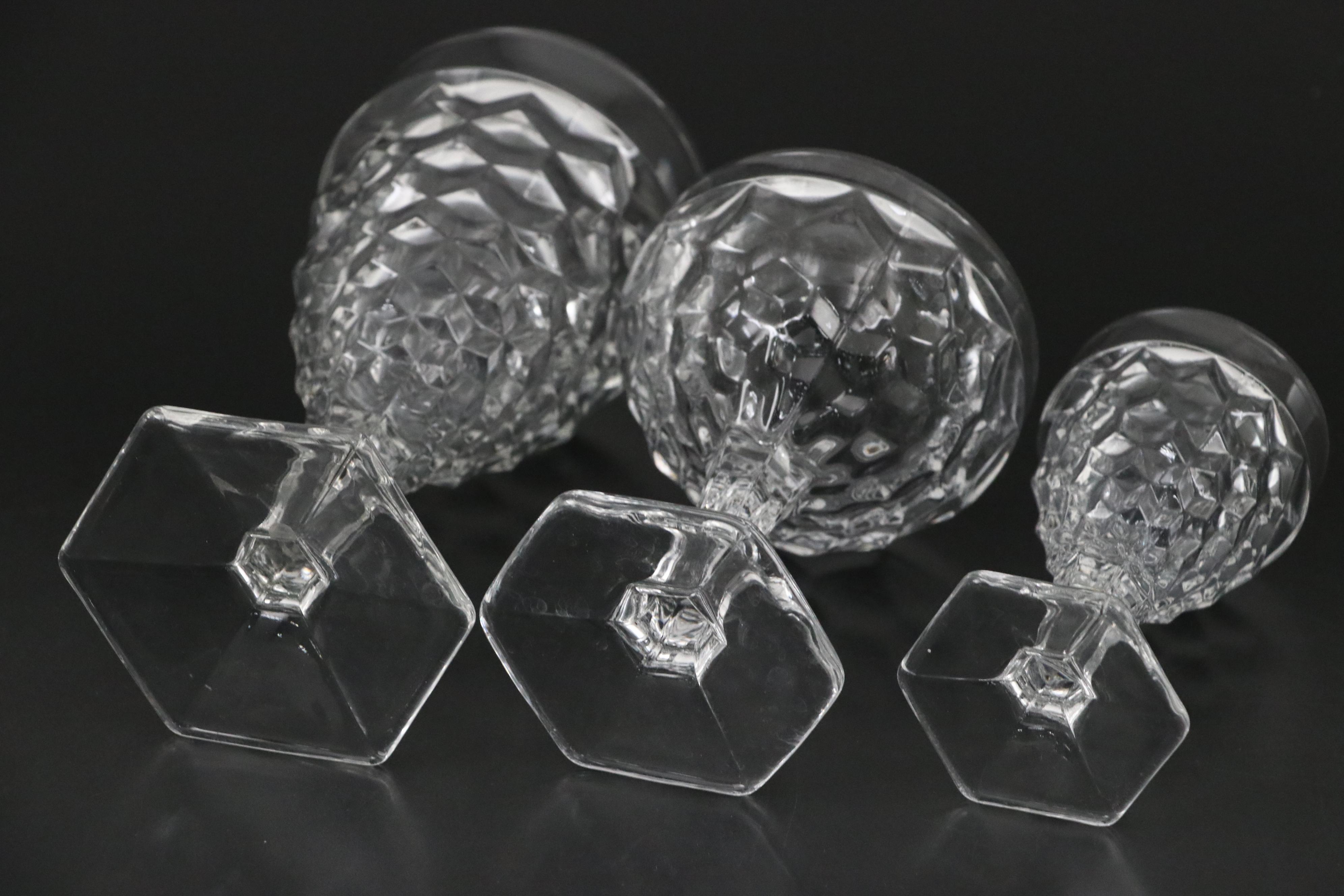 Fostoria "American Clear" Glass Stemware, Plates and Condiment Serveware