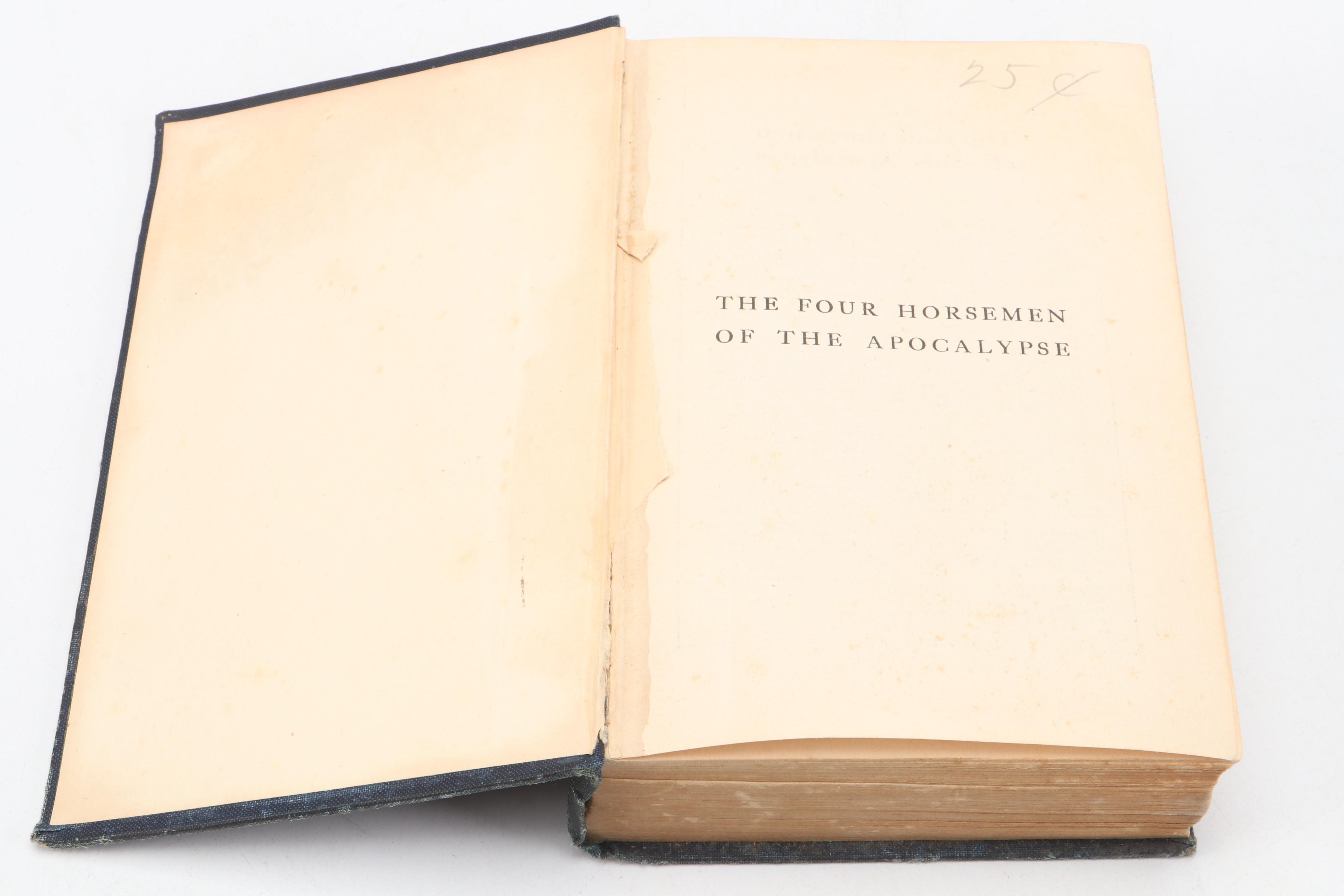 First American Edition "The Four Horsemen of the Apocalypse" by Vicente Ibáñez
