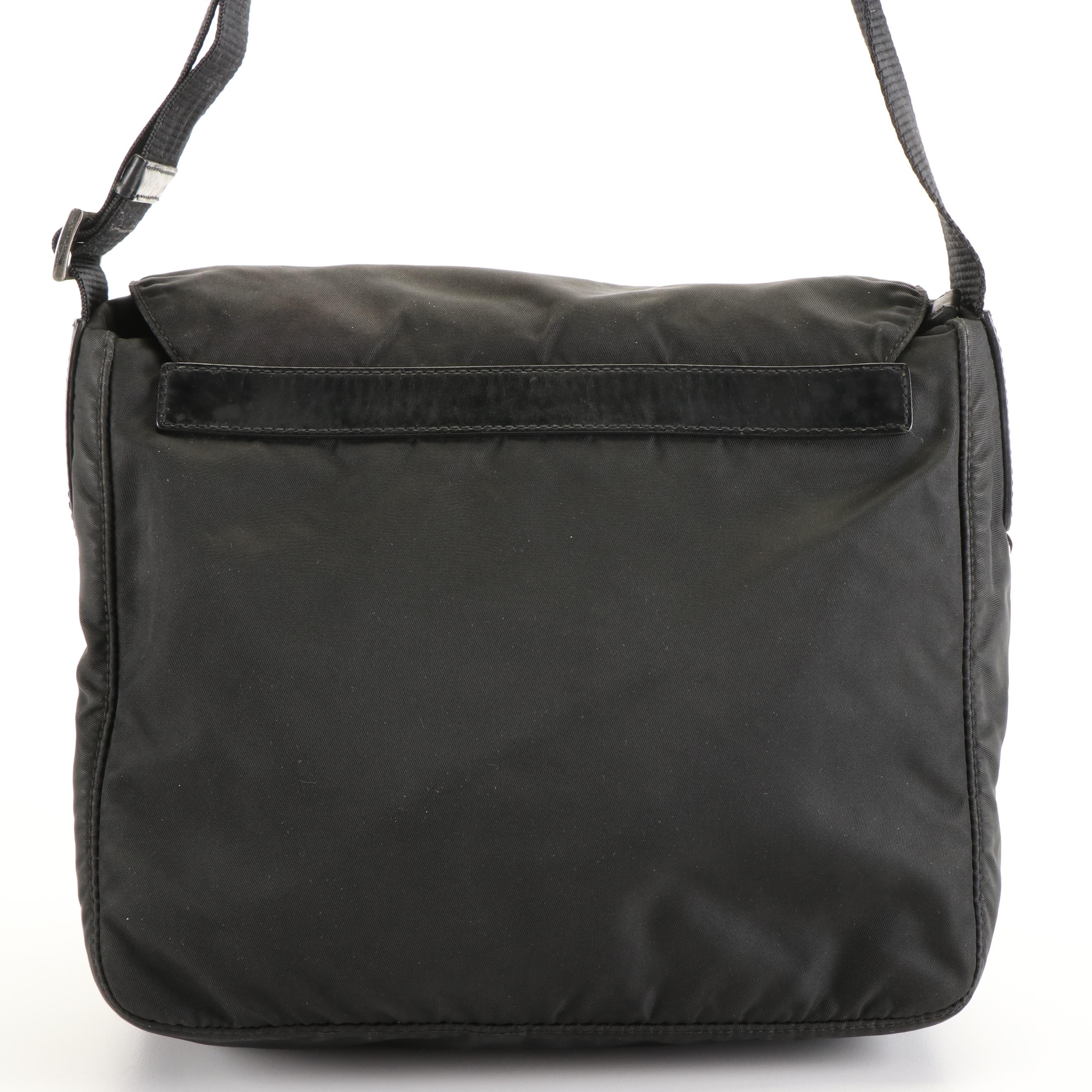 Prada Black Tessuto Nylon Messenger Bag