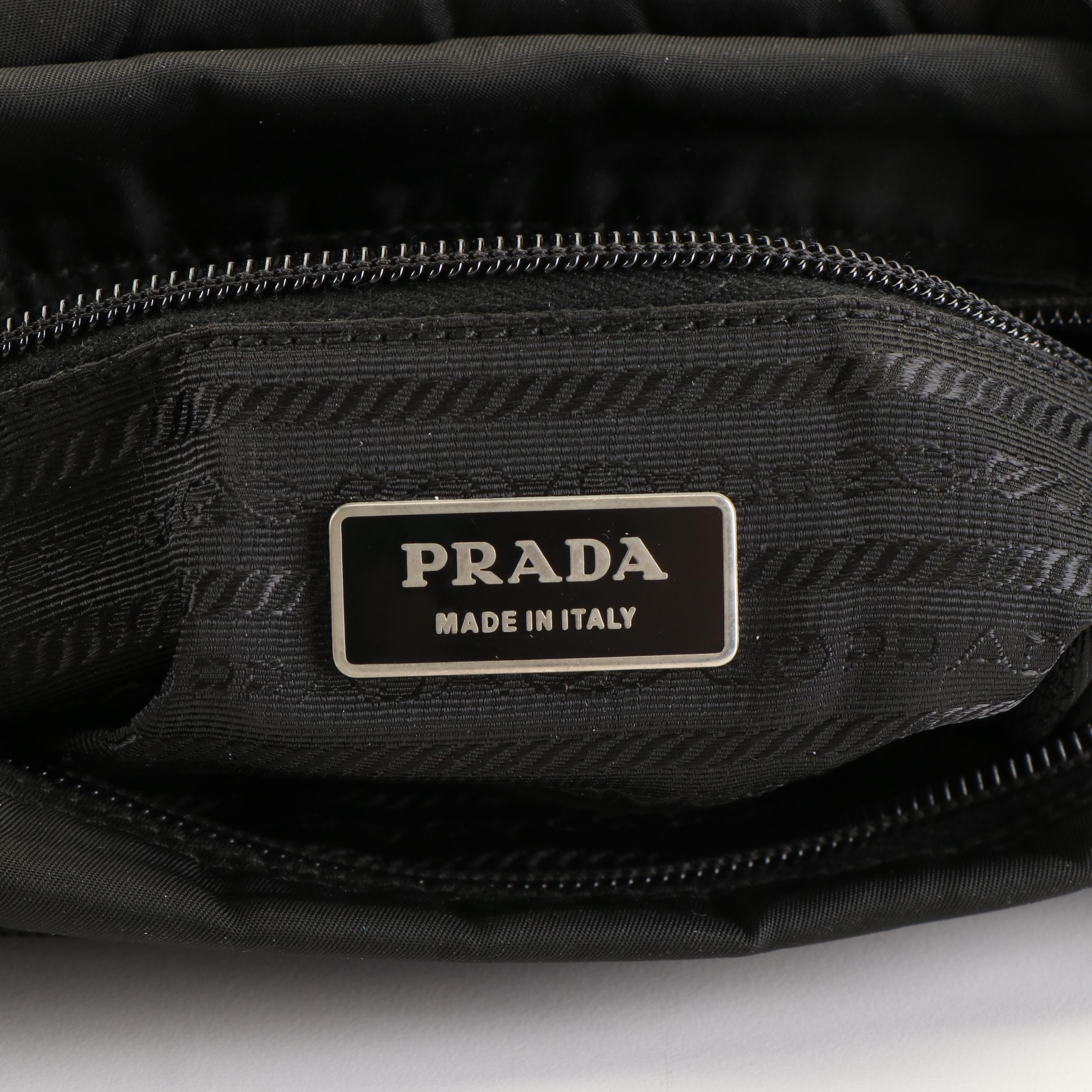 Prada Black Tessuto Nylon Messenger Bag