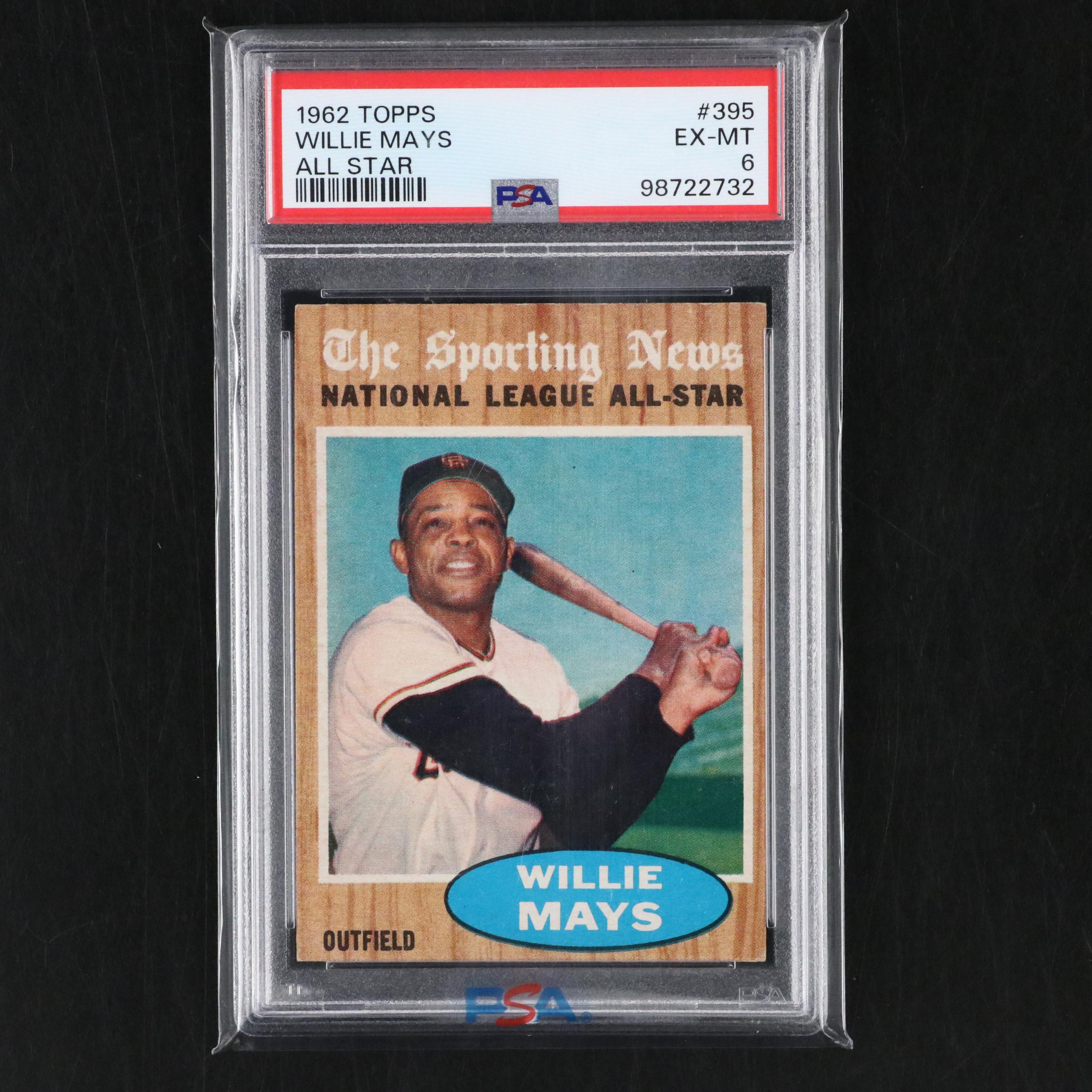 1962 Topps Joe Torre Rookie and PSA Graded Willie Mays All-Star Baseball Cards