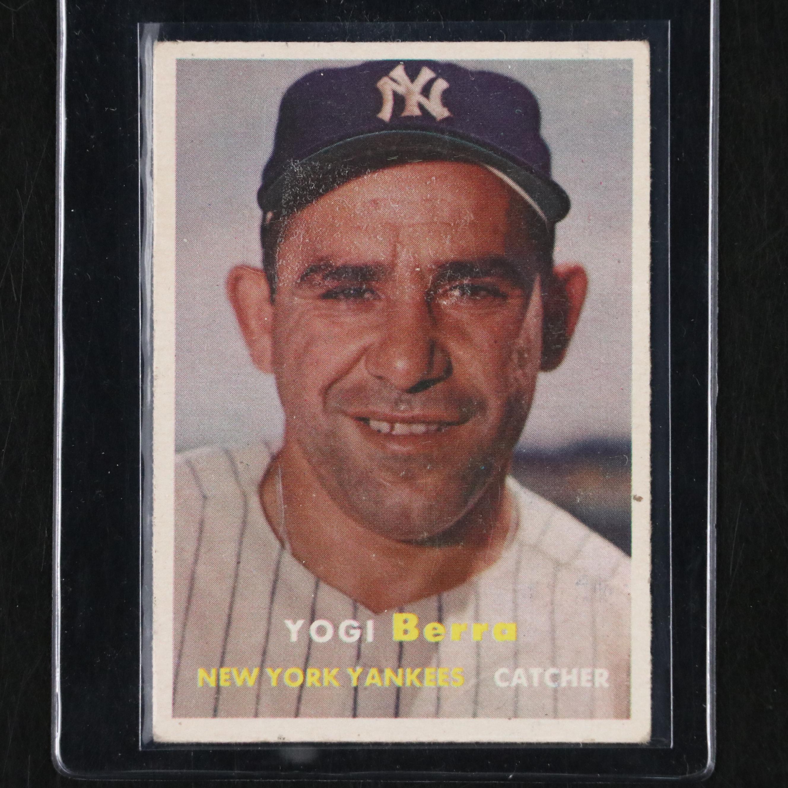 1957 and 1958 Topps Ted Williams, Yogi Berra, and Ted Kluszewski Baseball Cards