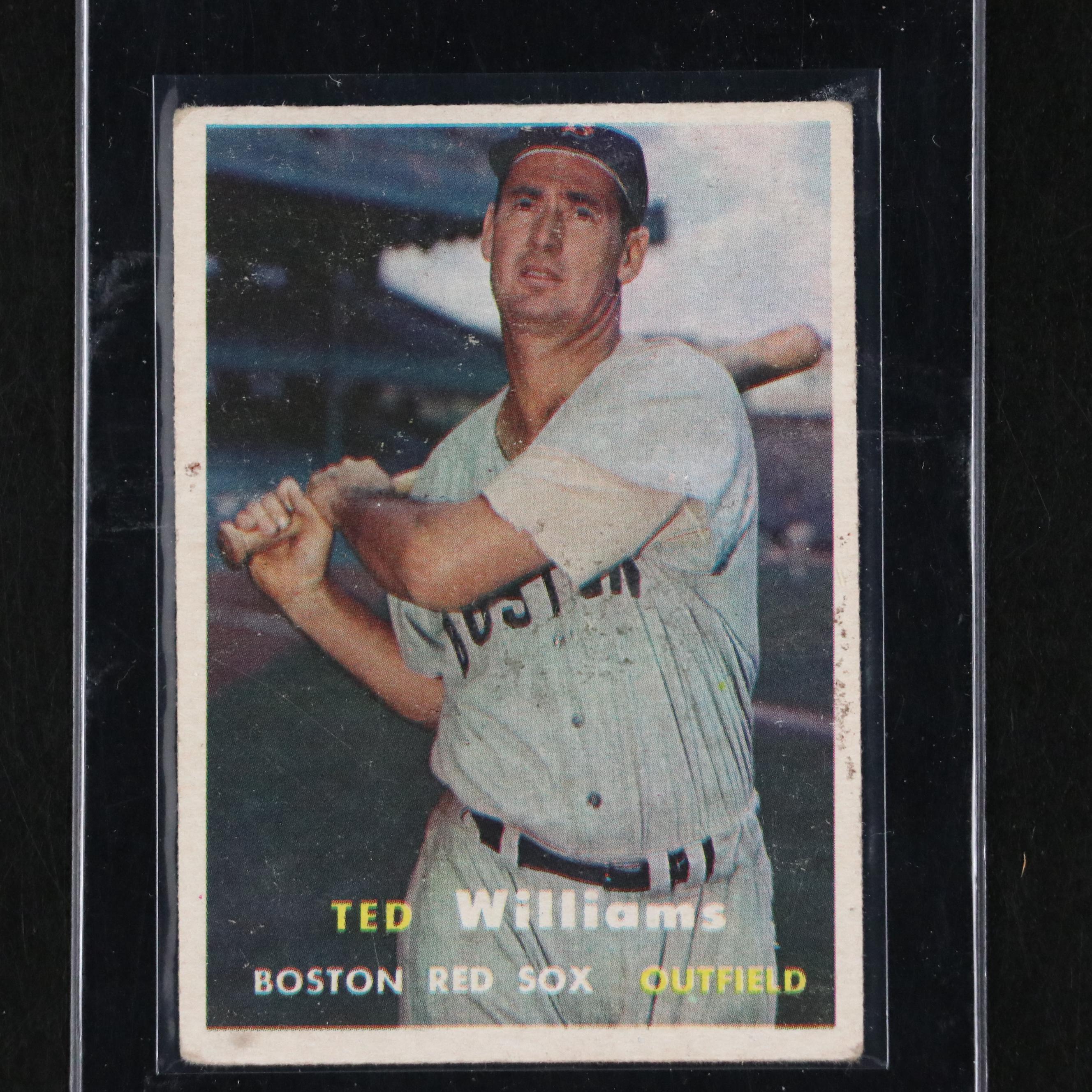 1957 and 1958 Topps Ted Williams, Yogi Berra, and Ted Kluszewski Baseball Cards