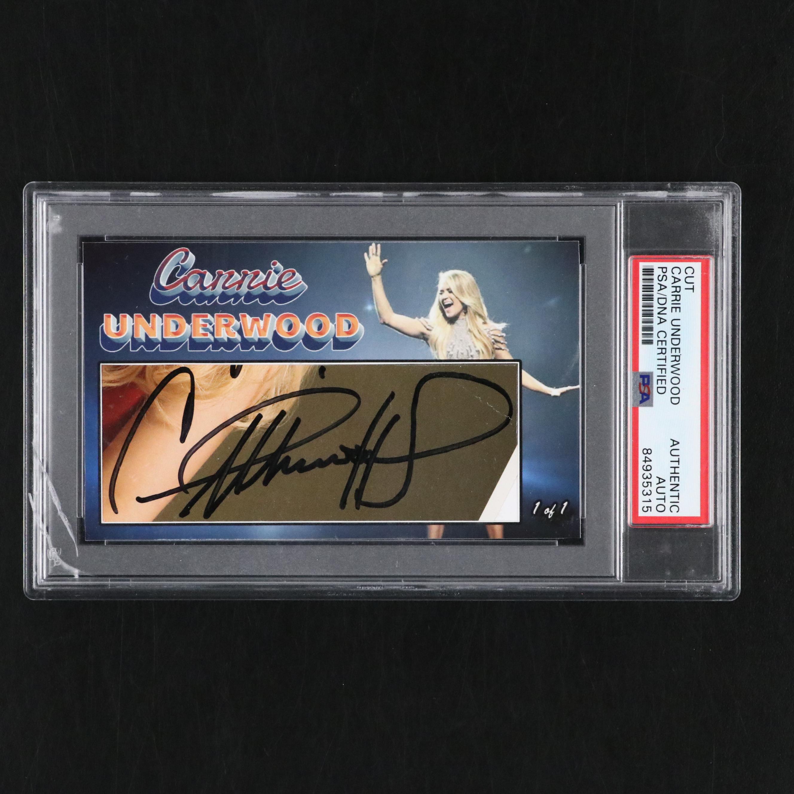 Carrie Underwood Cut Signature, PSA