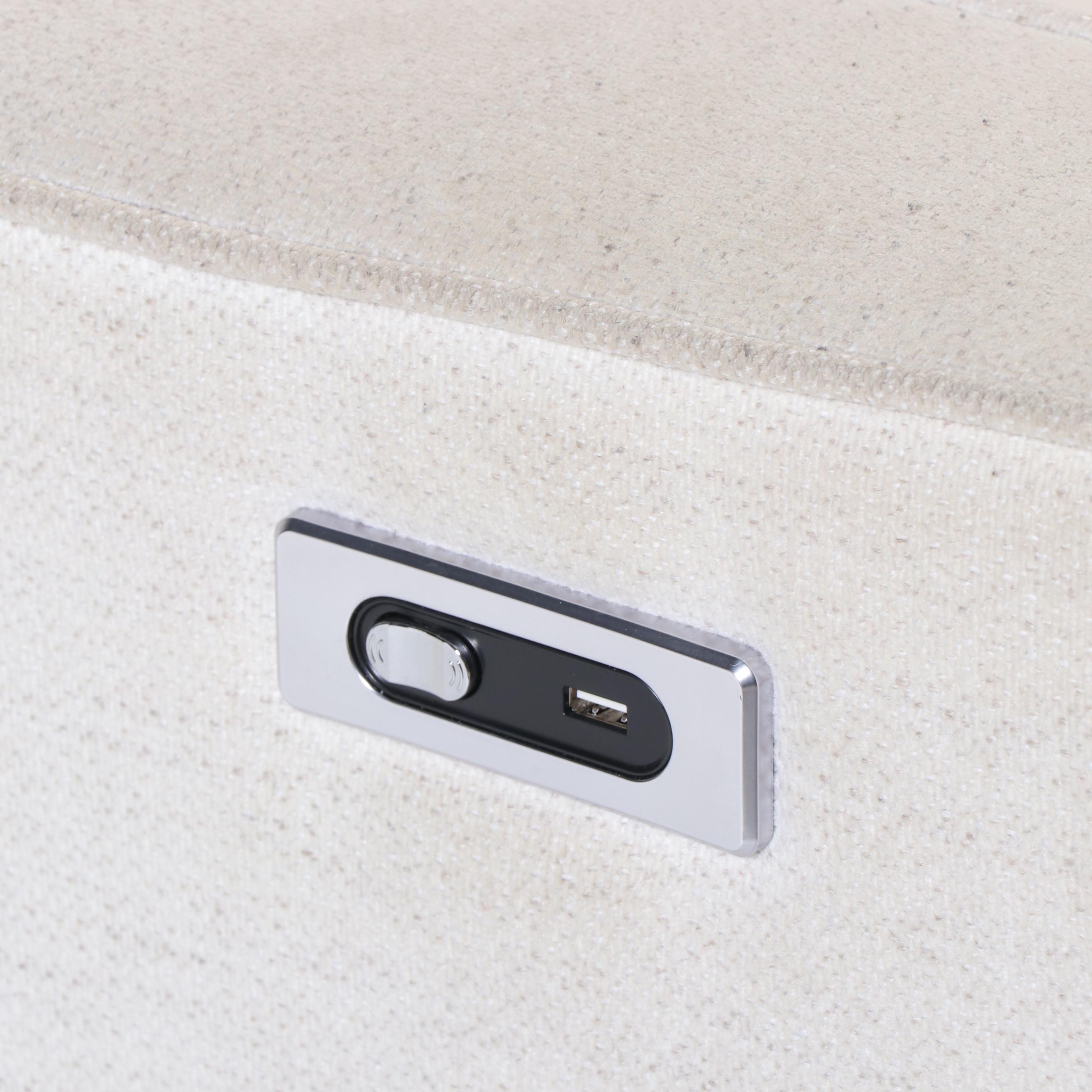 Pottery Barn "Comfort" Upholstered Swivel-Gliding Power-Recliner