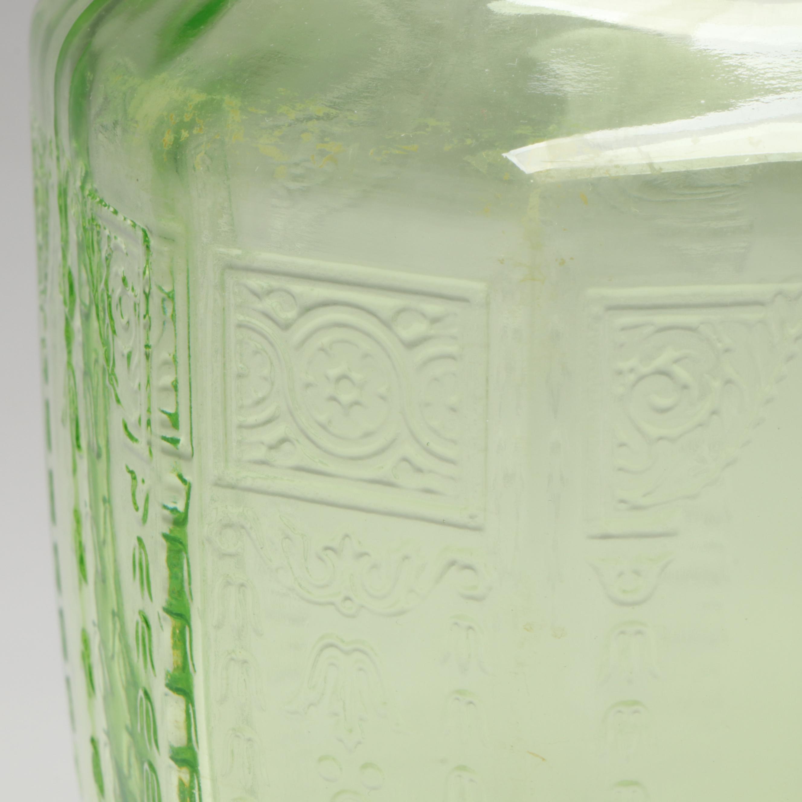 Anchor Hocking "Princess Green" Uranium Glass Tumblers, Pitchers, and Bowls