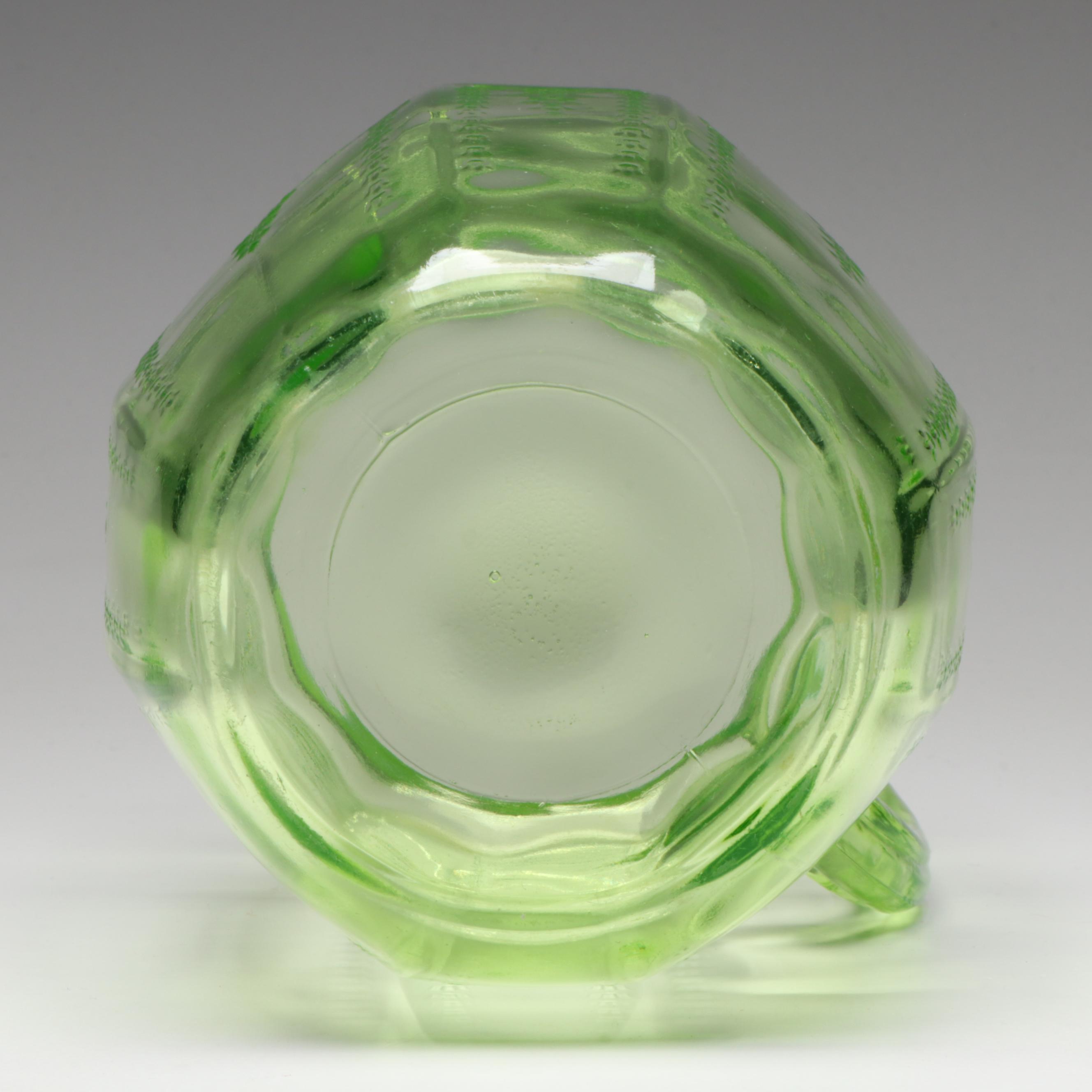 Anchor Hocking "Princess Green" Uranium Glass Tumblers, Pitchers, and Bowls