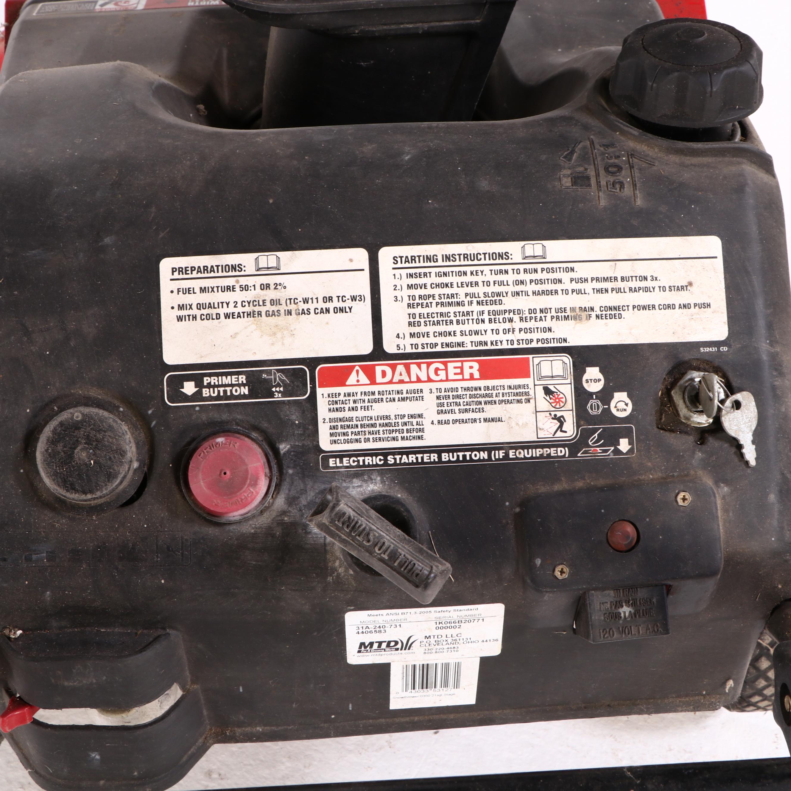 Huskee 21" Width Gas-Powered Snow Blower