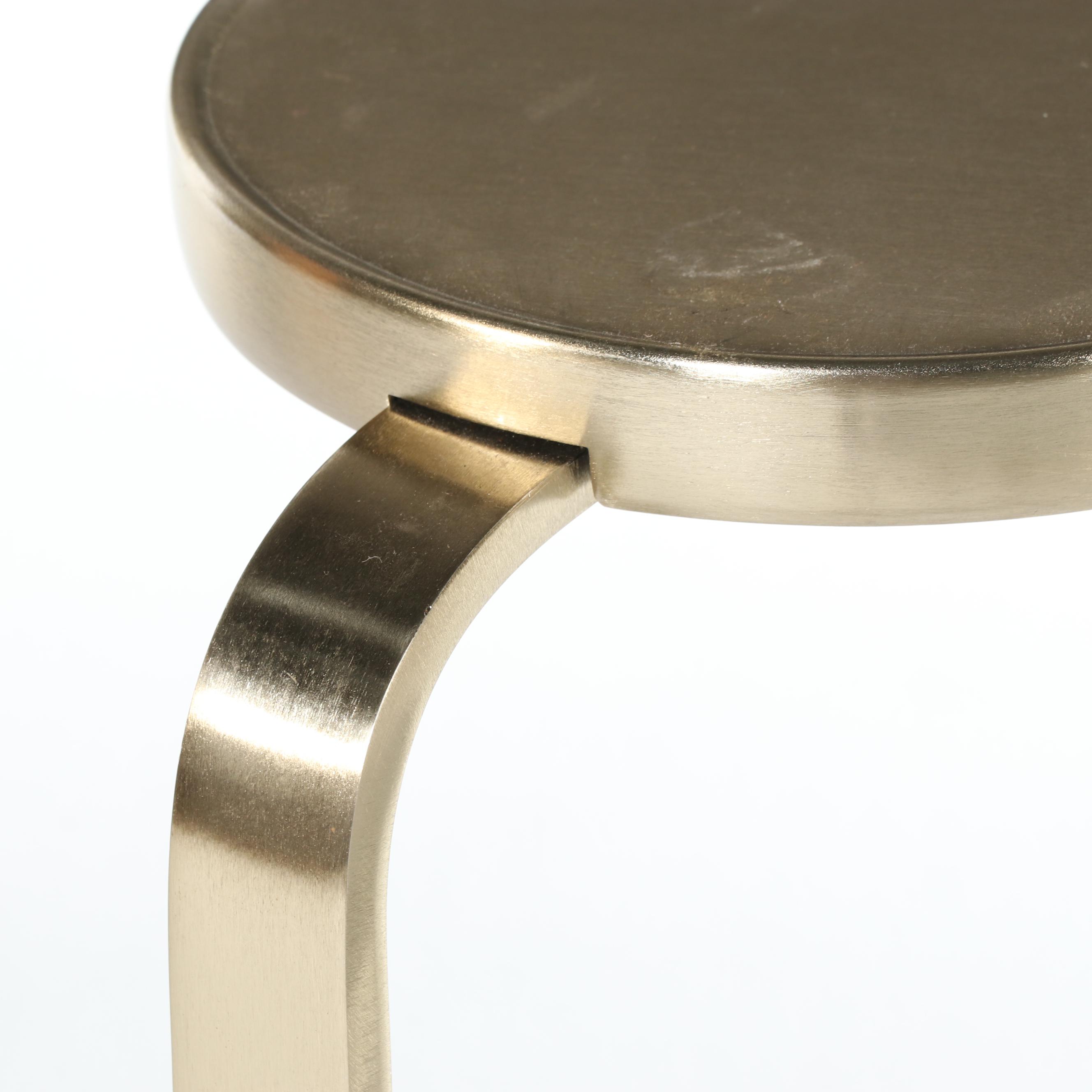 West Elm "Murray" Brass-Patinated Metal and Marble Drink Table