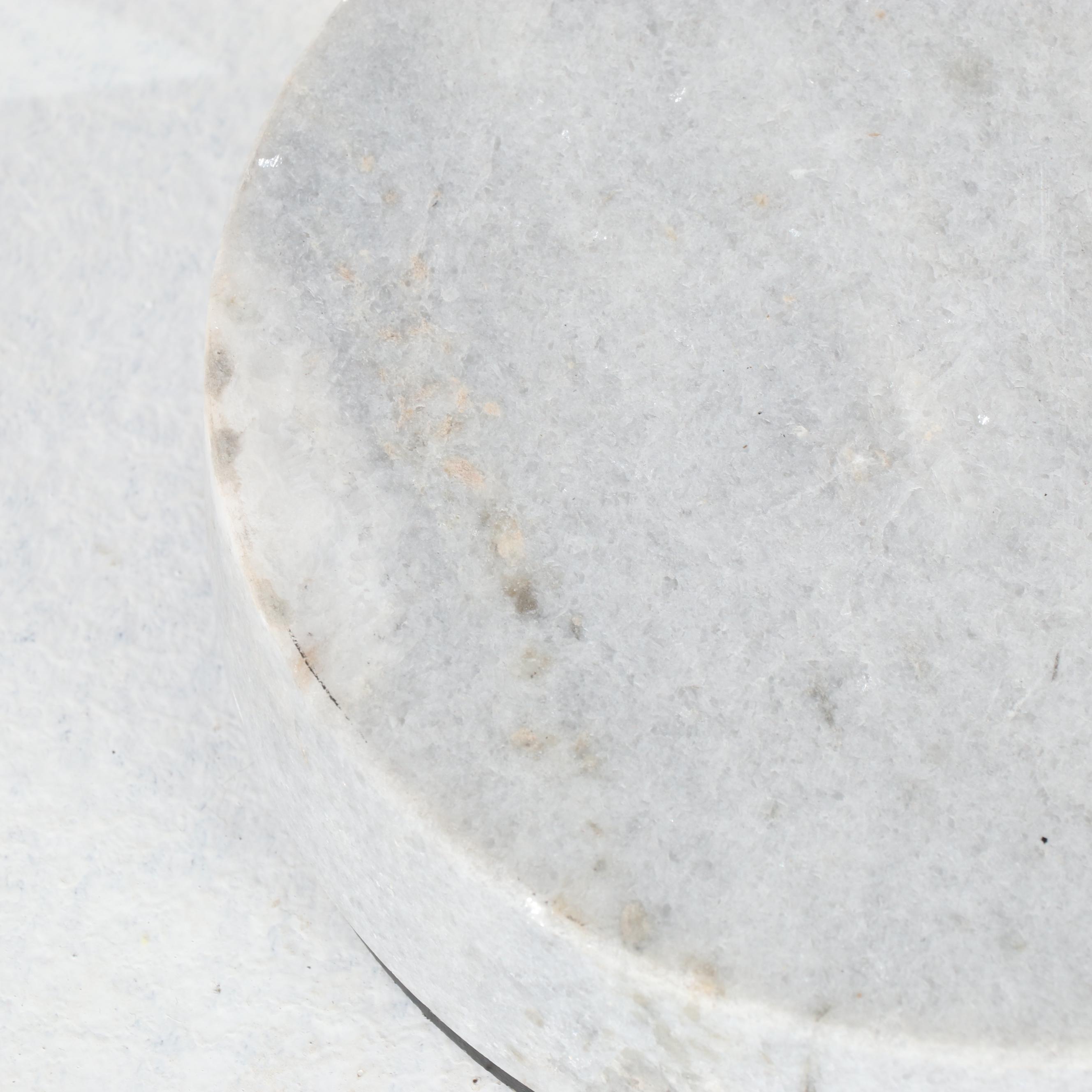 West Elm "Murray" Brass-Patinated Metal and Marble Drink Table