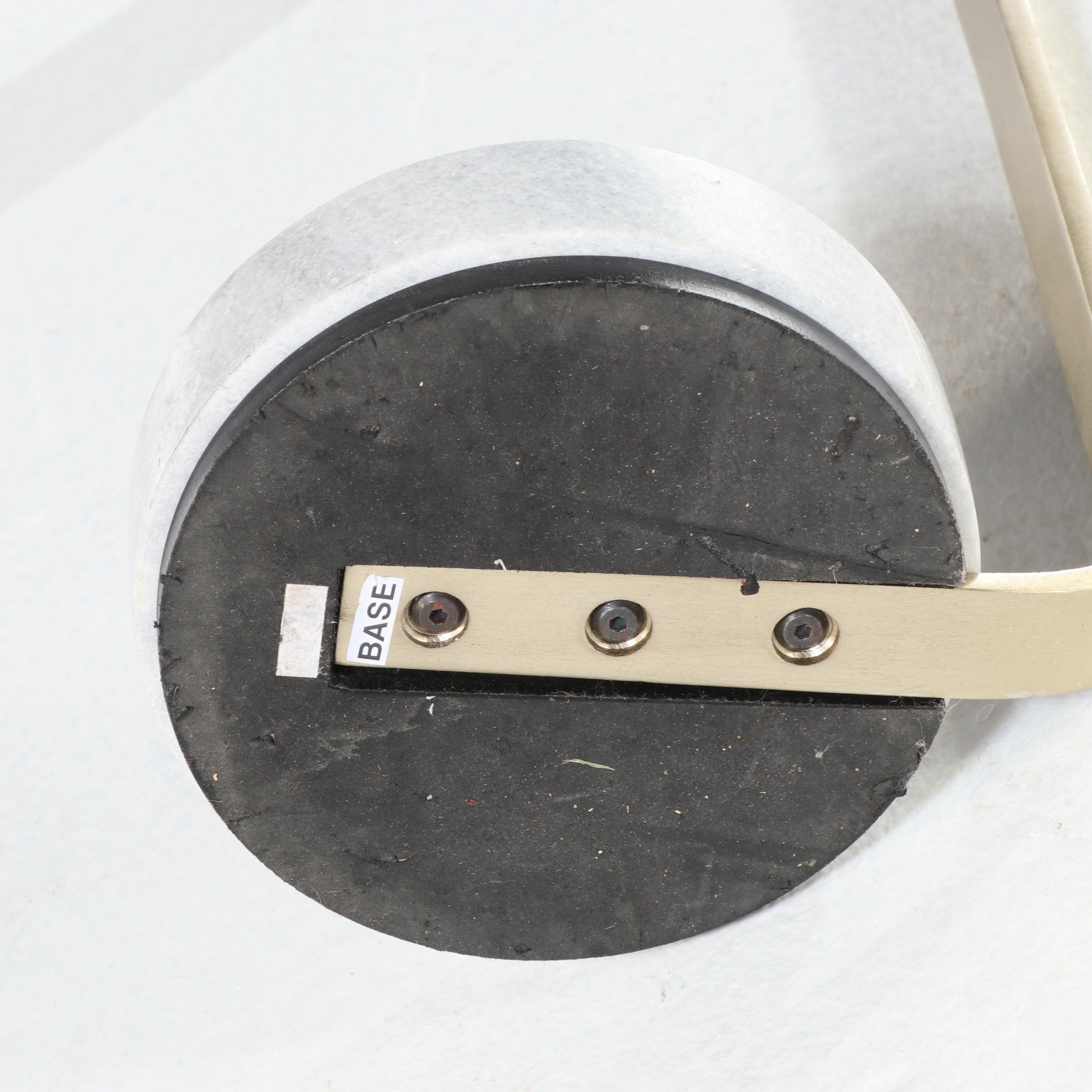 West Elm "Murray" Brass-Patinated Metal and Marble Drink Table