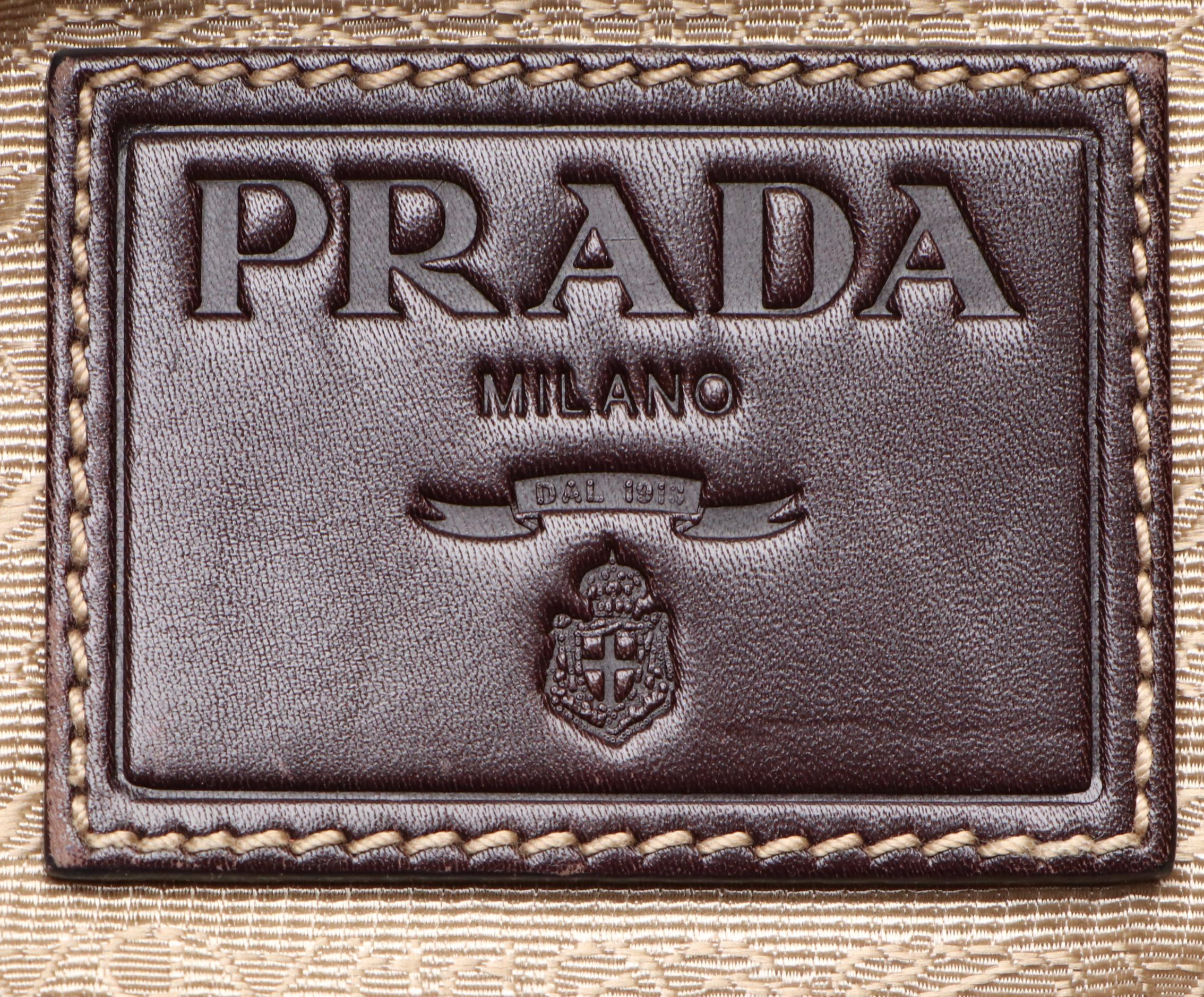 Prada Canapa Logo Tote Bag in Canvas and Leather