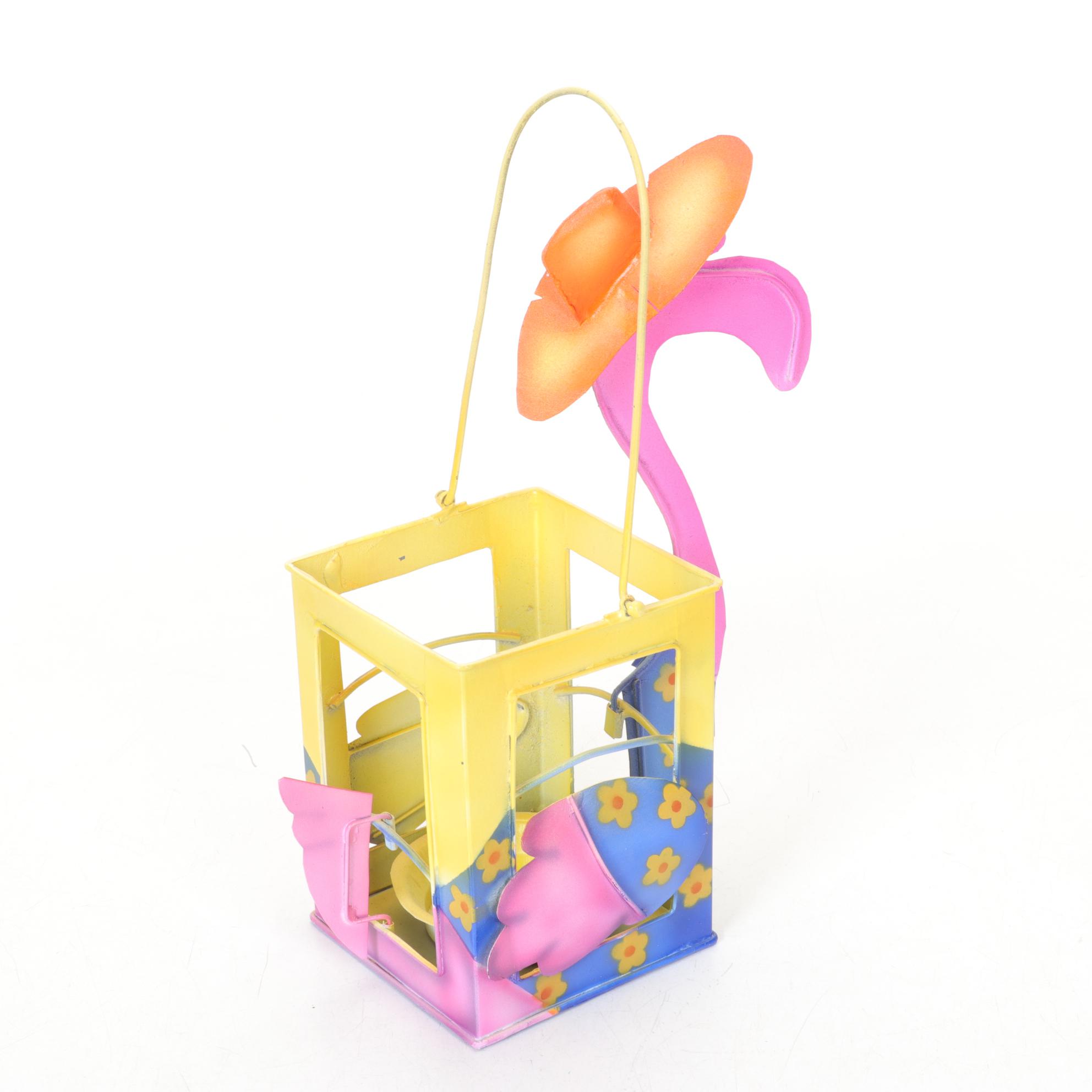 Flamingo Themed Birdhouse, Candles & Other Decor