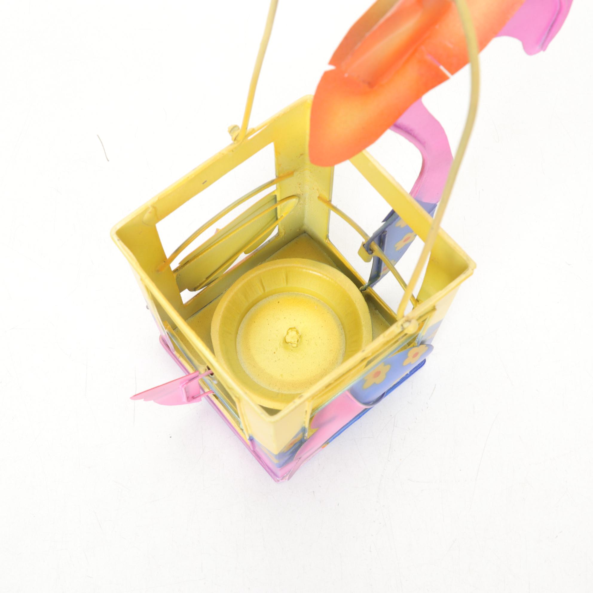 Flamingo Themed Birdhouse, Candles & Other Decor