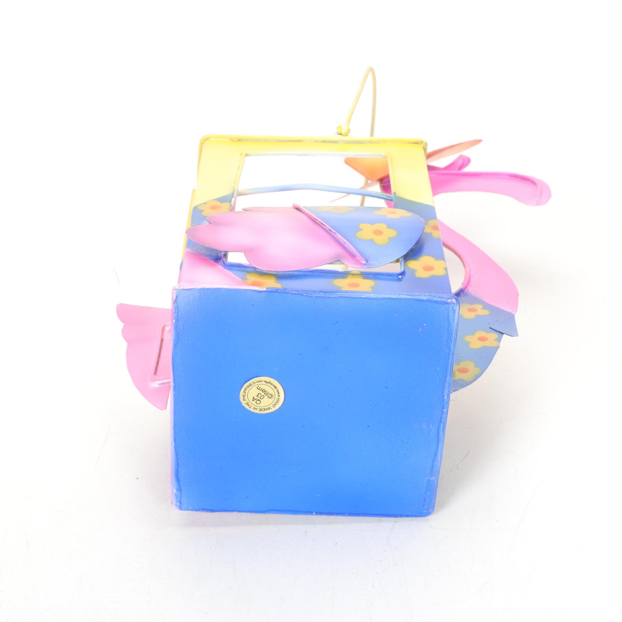 Flamingo Themed Birdhouse, Candles & Other Decor