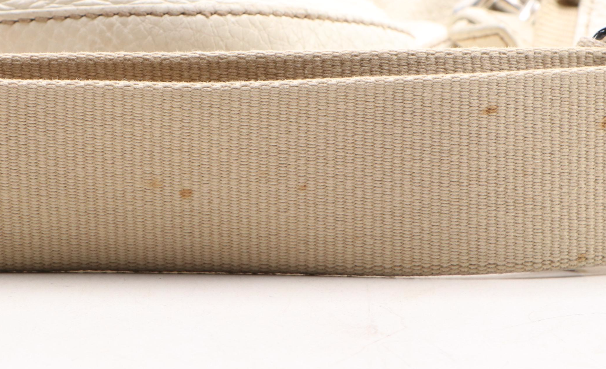 Prada White Leather Shoulder Bag