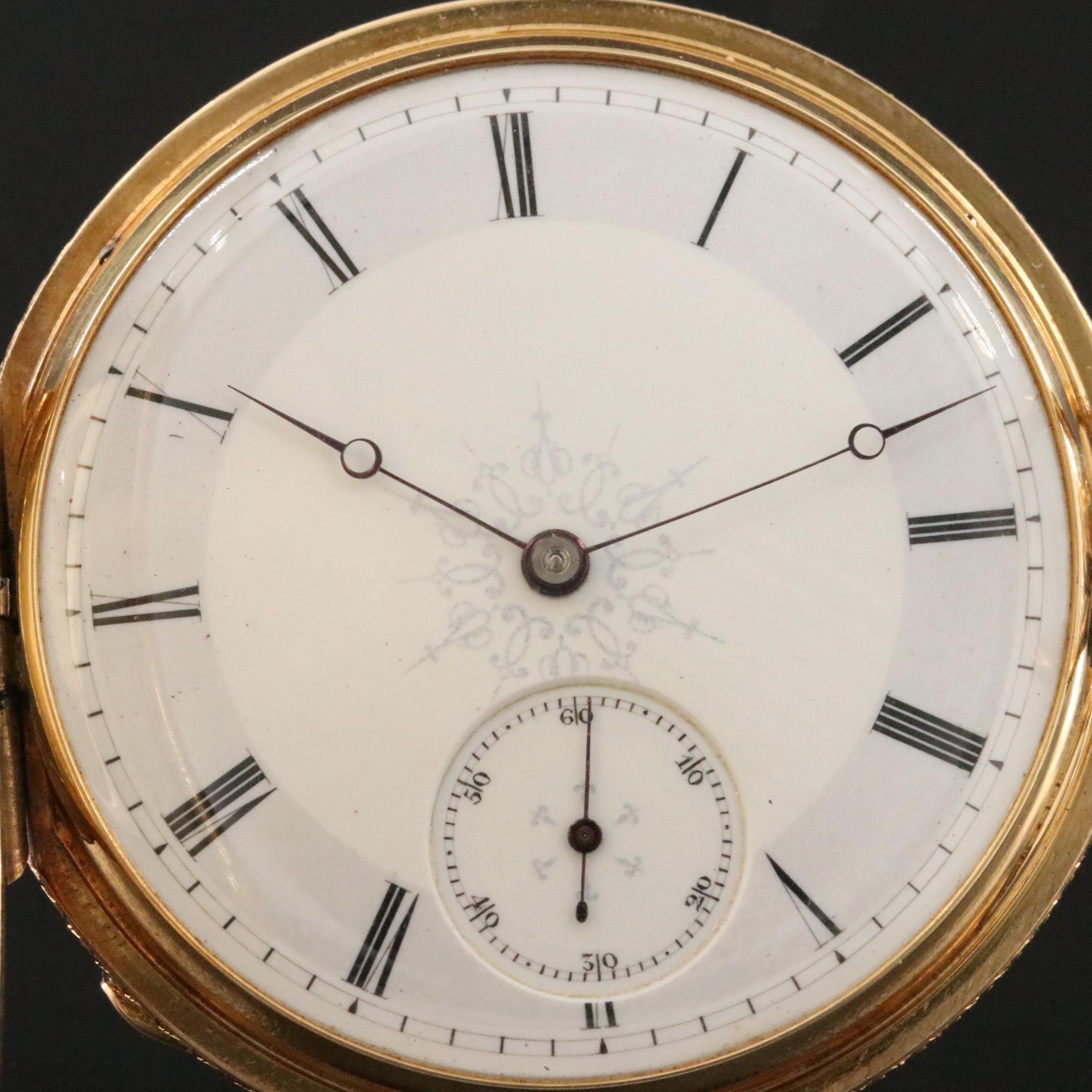 Vintage 18K Tiffany & Co. Hunting Case Pocket Watch