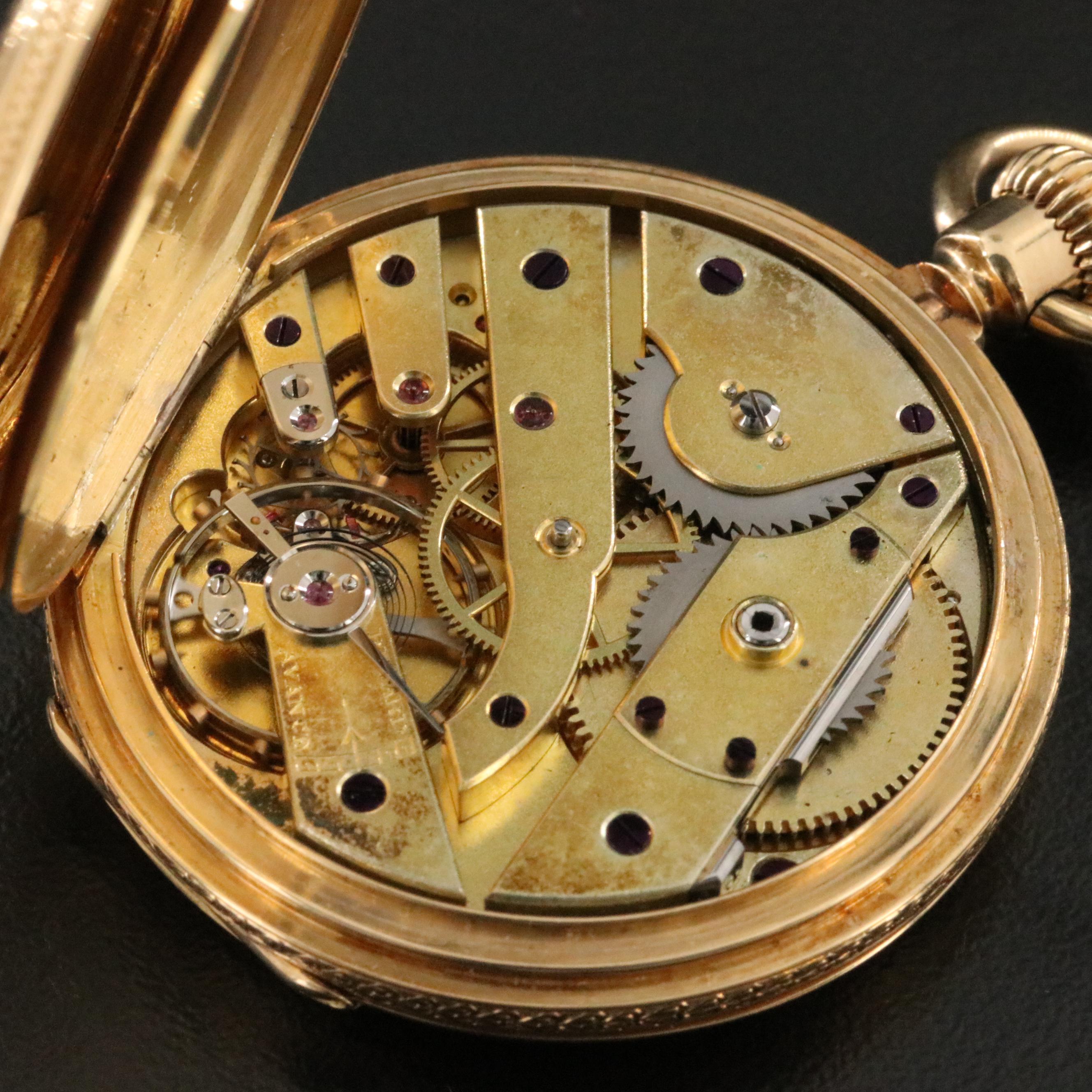 Vintage 18K Tiffany & Co. Hunting Case Pocket Watch