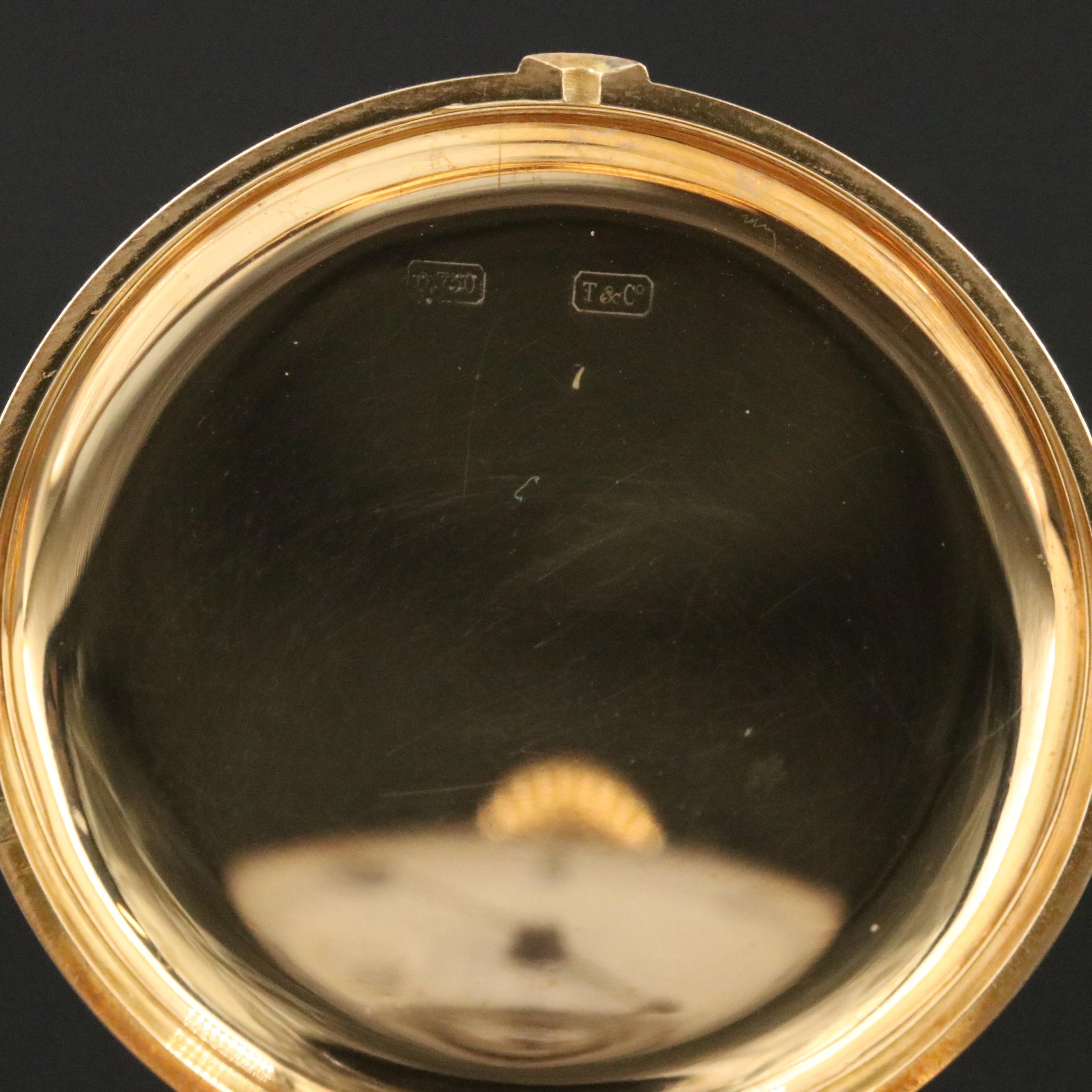 Vintage 18K Tiffany & Co. Hunting Case Pocket Watch