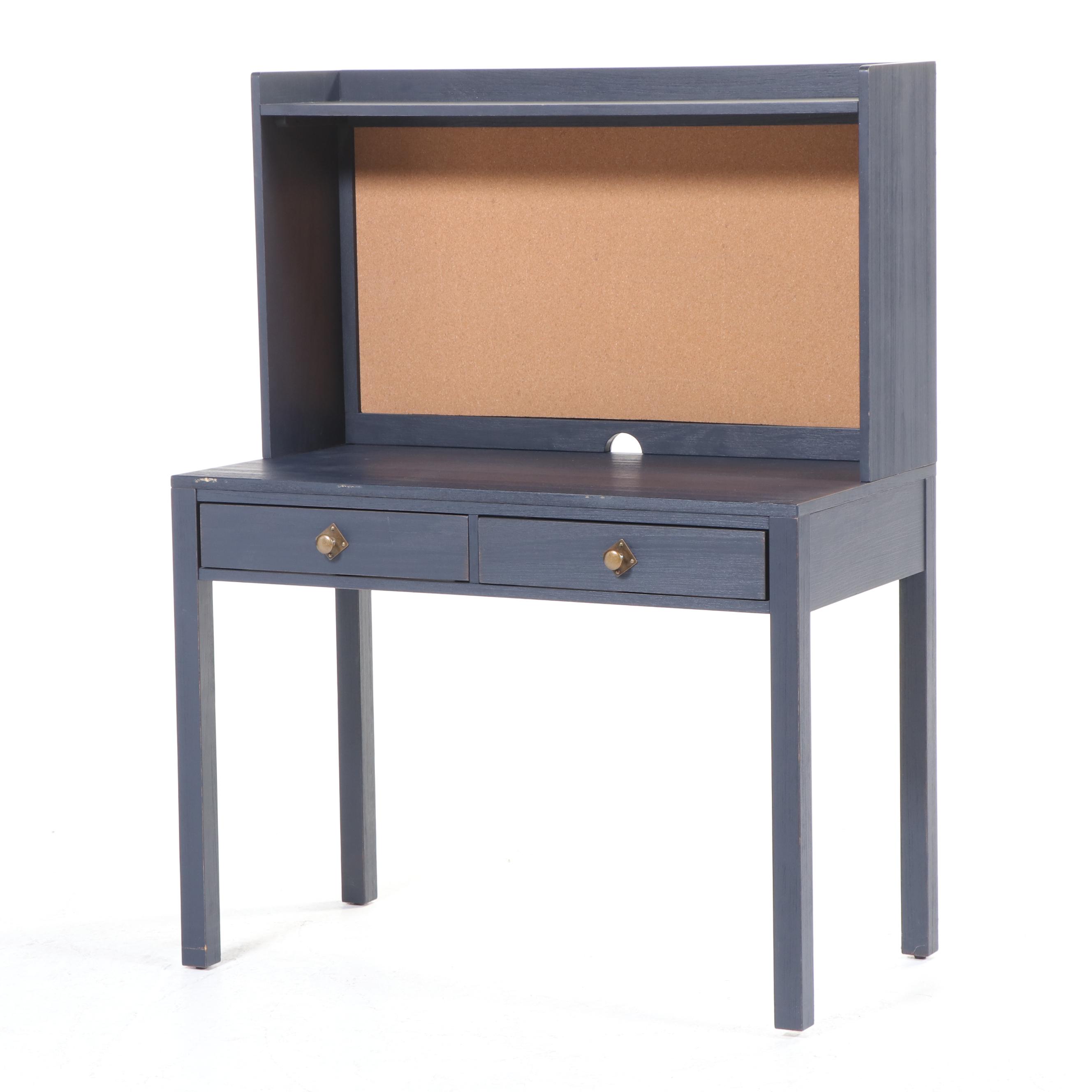 Pottery Barn Kids "Charlie" Writing Desk with Hutch in Weathered Navy Finish