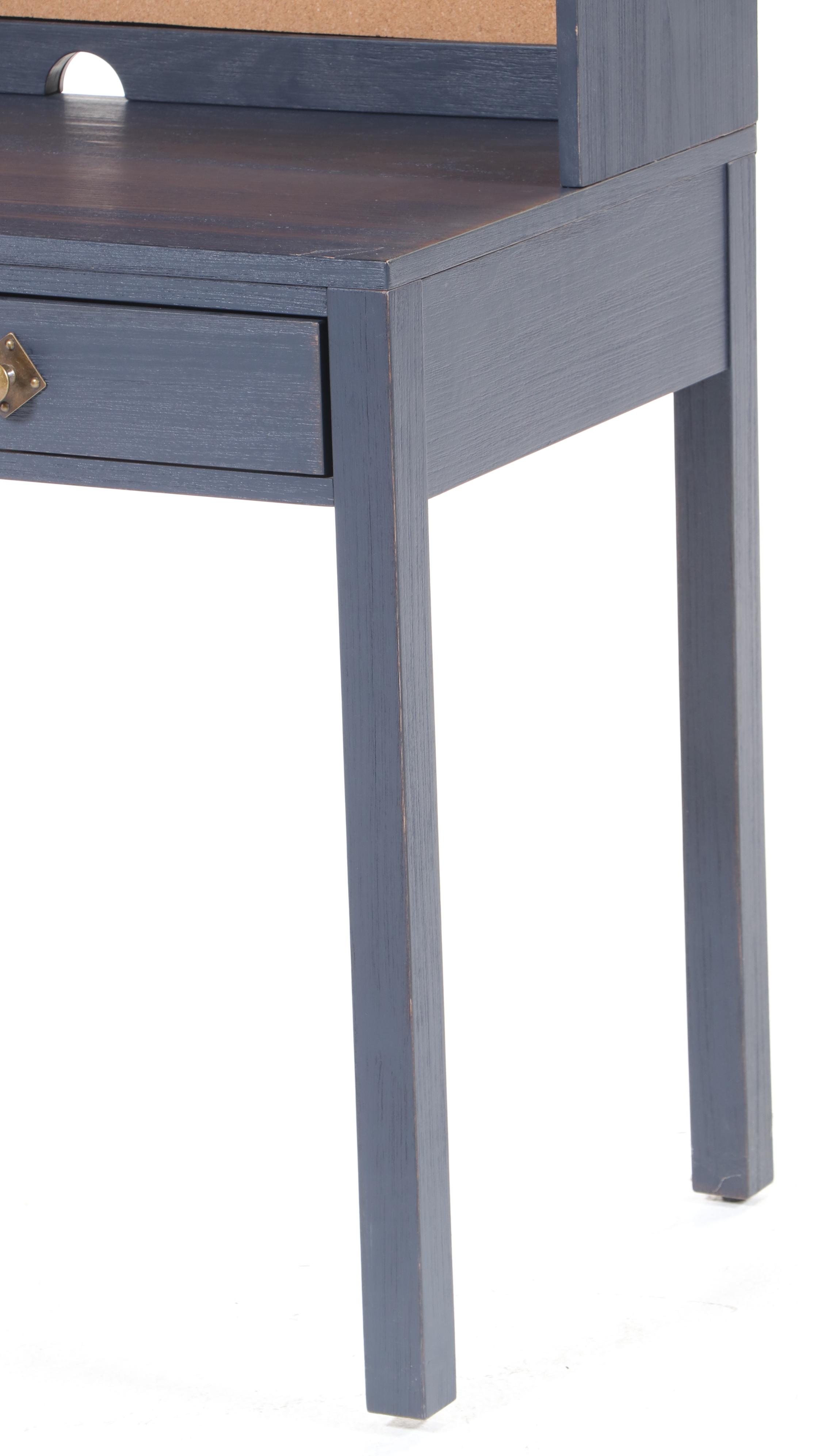 Pottery Barn Kids "Charlie" Writing Desk with Hutch in Weathered Navy Finish