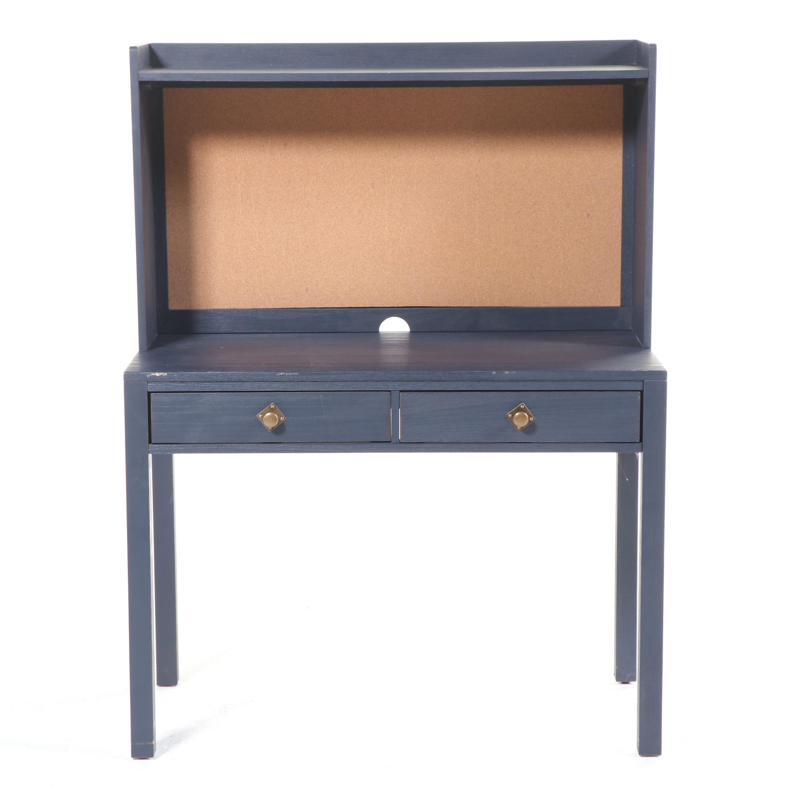 Pottery Barn Kids "Charlie" Writing Desk with Hutch in Weathered Navy Finish