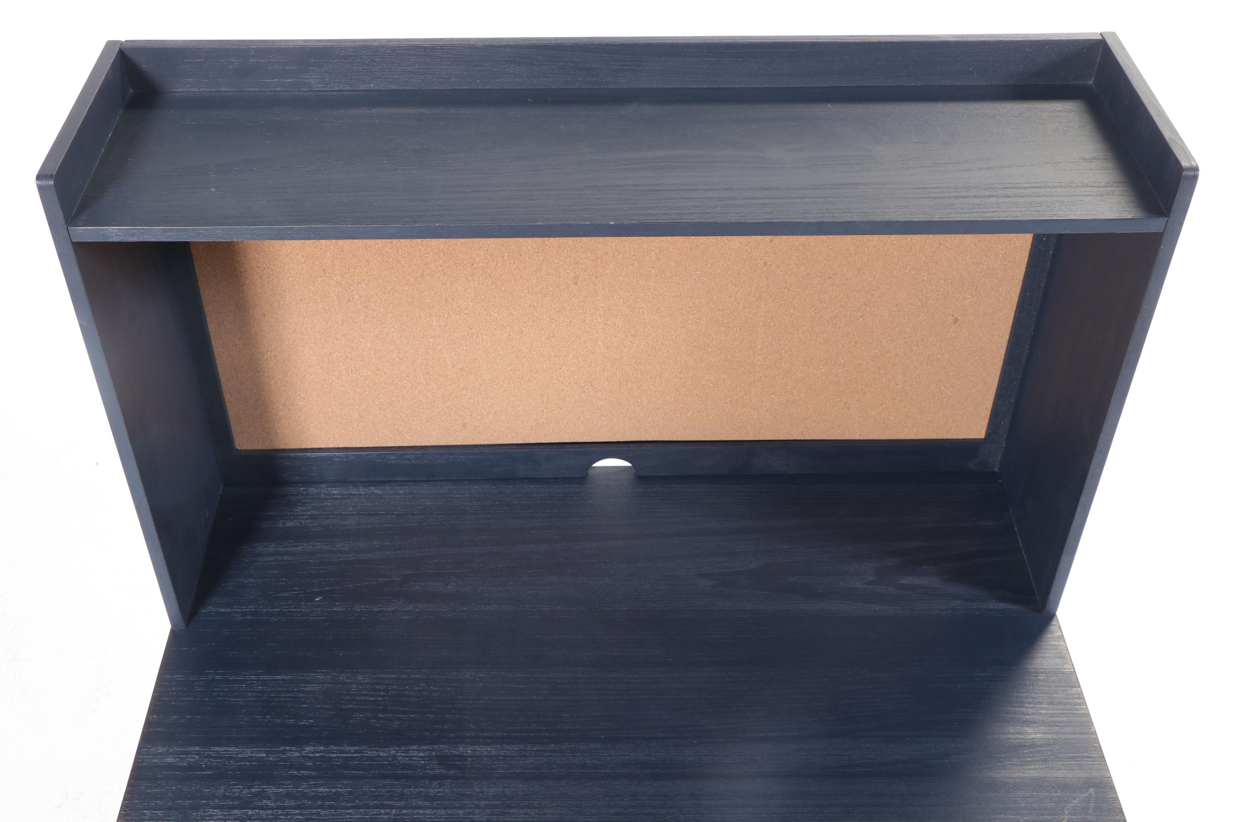 Pottery Barn Kids "Charlie" Writing Desk with Hutch in Weathered Navy Finish