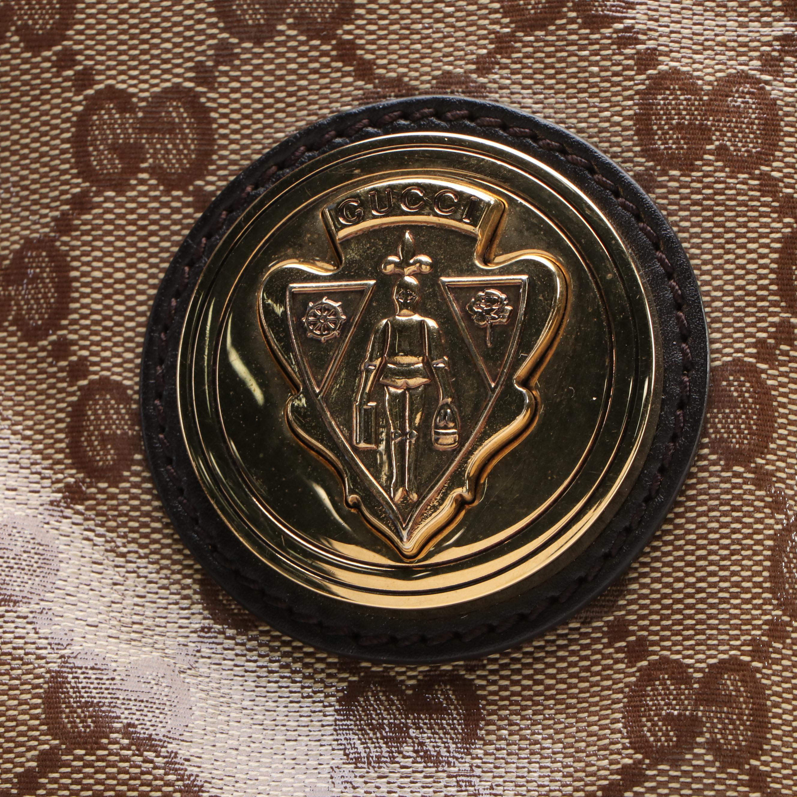 Gucci Hysteria Hobo Bag in Beige Crystal GG Monogram Canvas