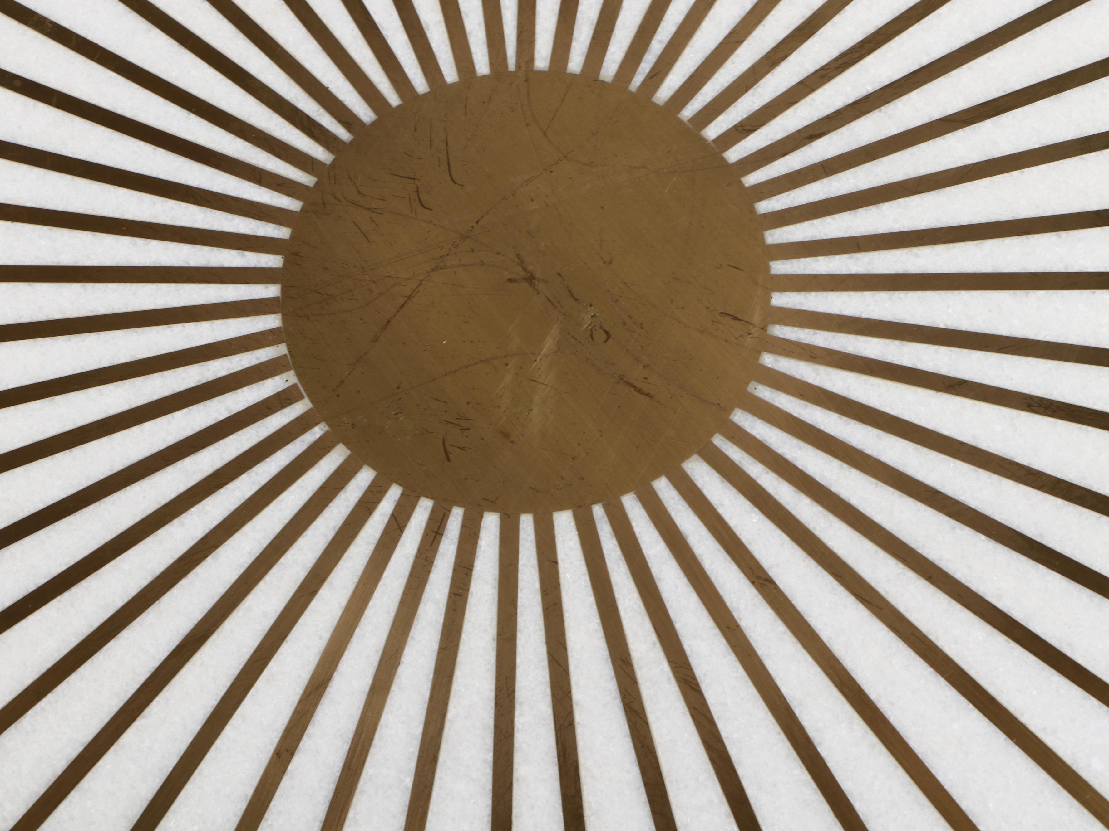 Anthropologie Brass Starburst Round Coffee Table