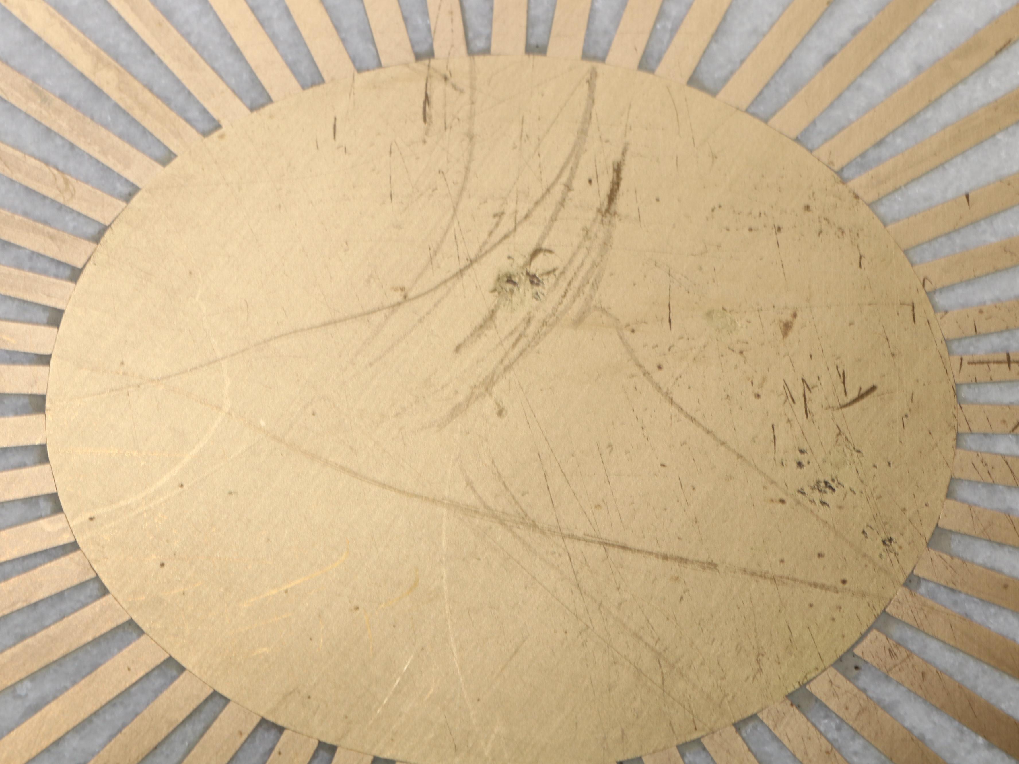 Anthropologie Brass Starburst Round Coffee Table