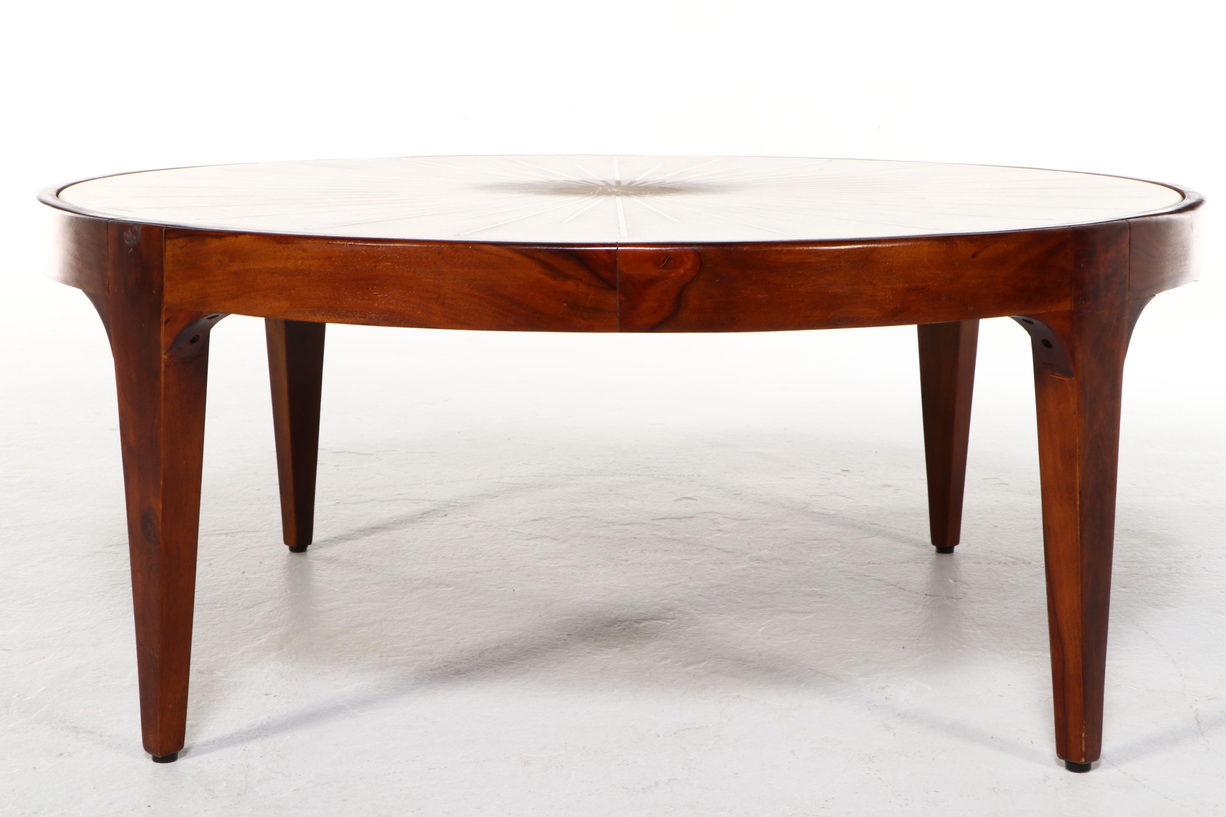 Anthropologie Brass Starburst Round Coffee Table