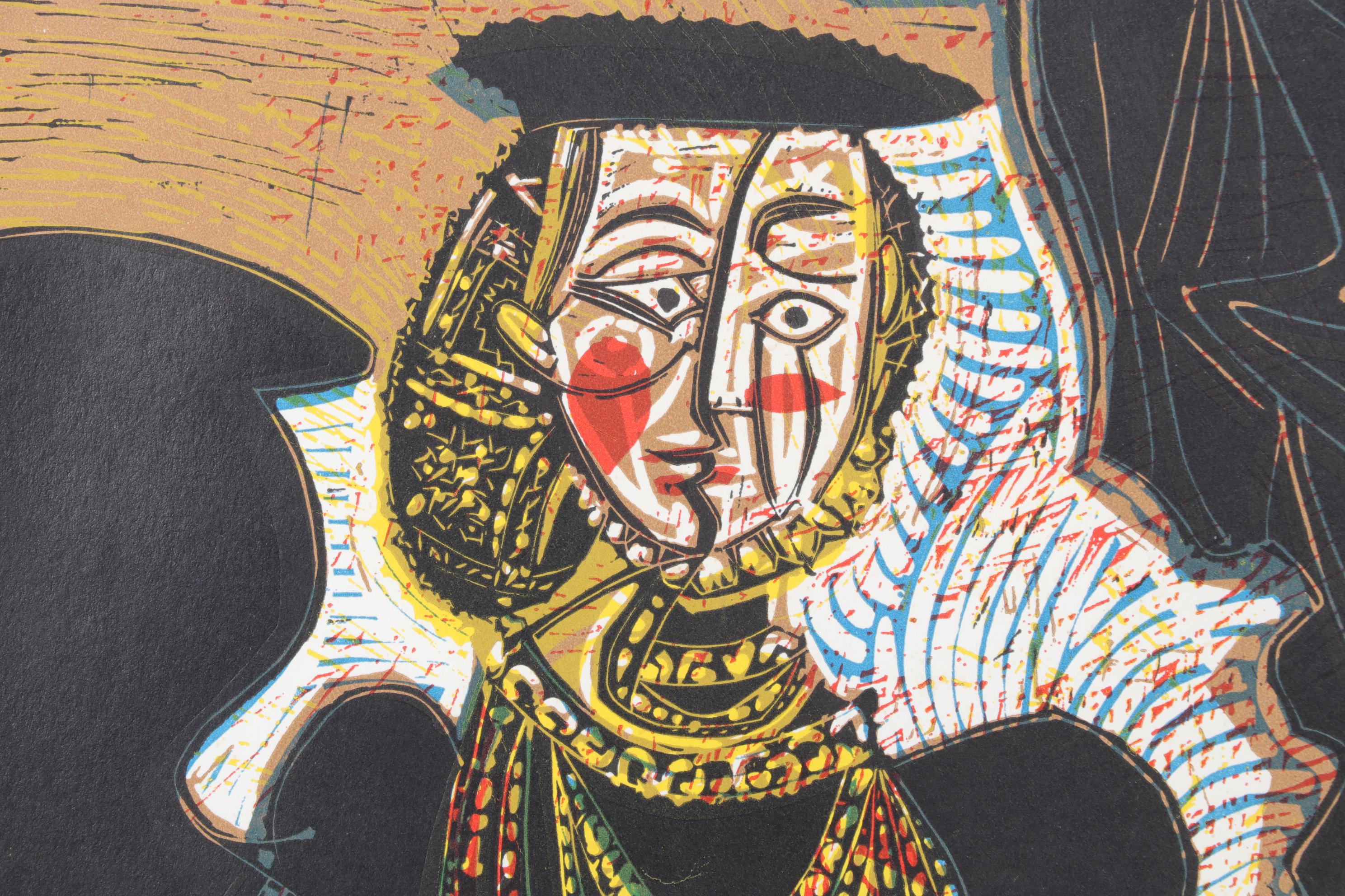 Pablo Picasso Reproduction Linocut Portrait of a Young Woman, 1962