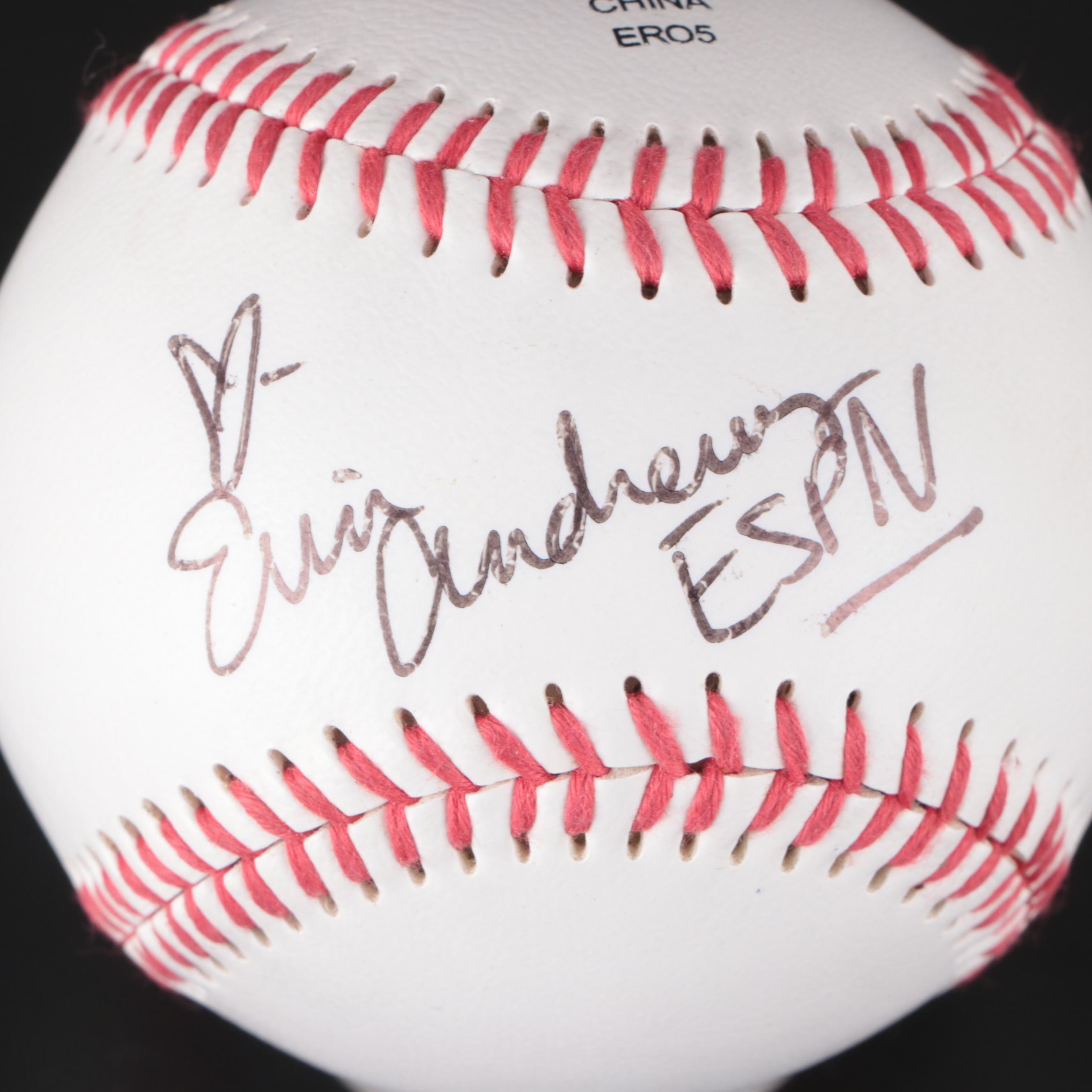 Erin Andrews and Regis Philbin Signed Rawlings Baseballs