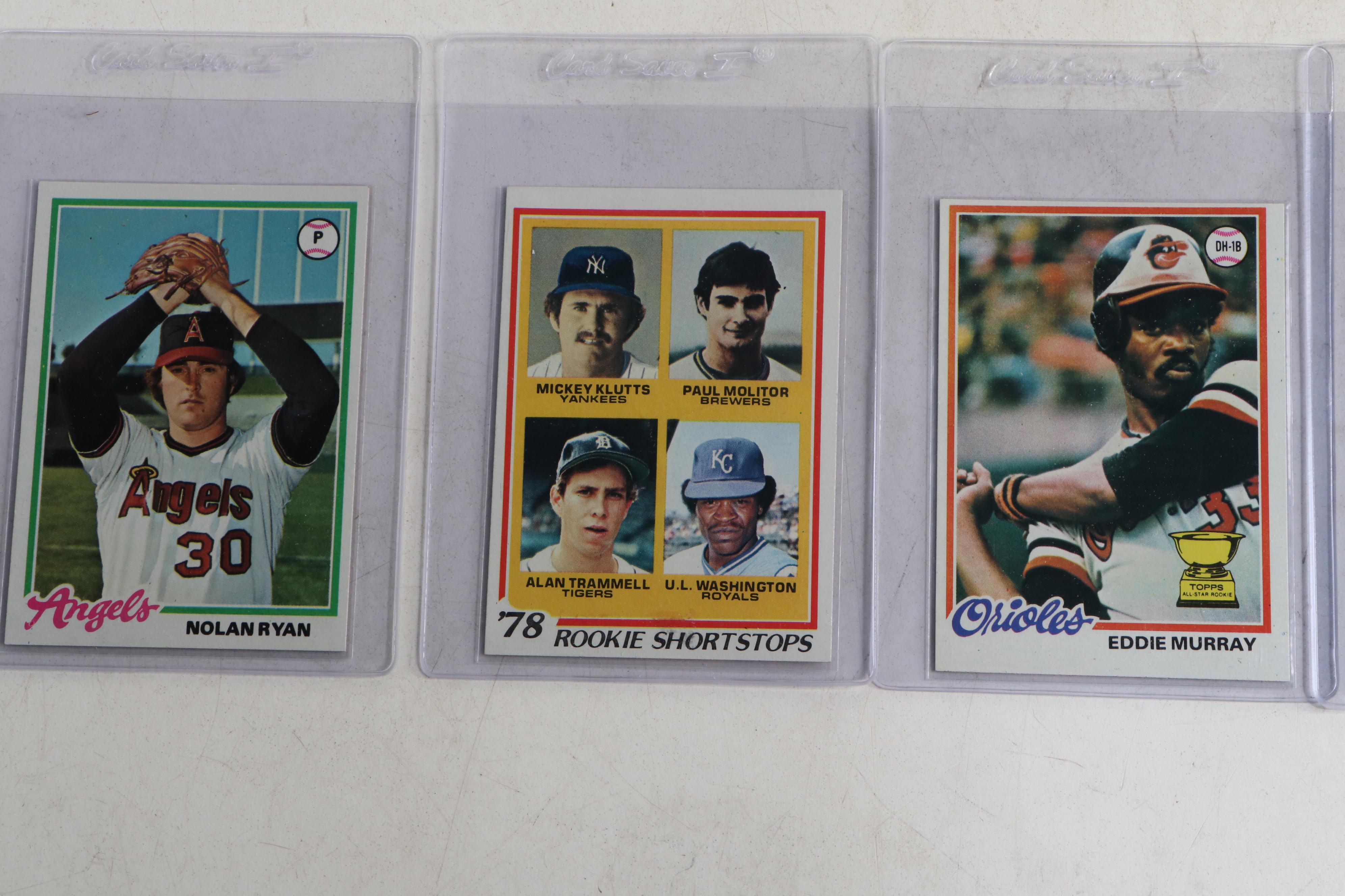1978, 1980, and 1982 Topps Baseball Cards Sets Featuring Rickey Henderson Rookie