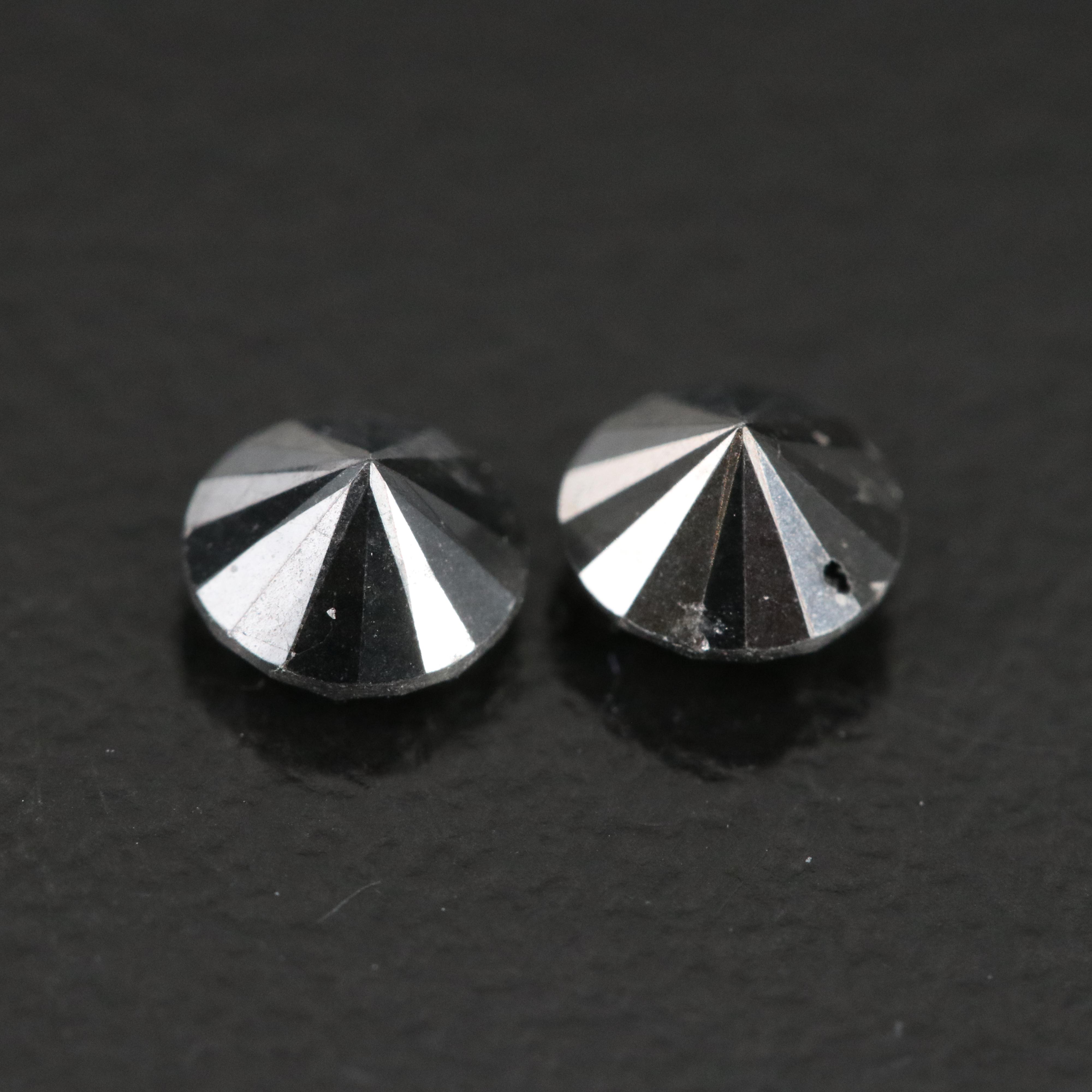 Loose 0.86 CTW Fancy Black Matched Pair Diamonds