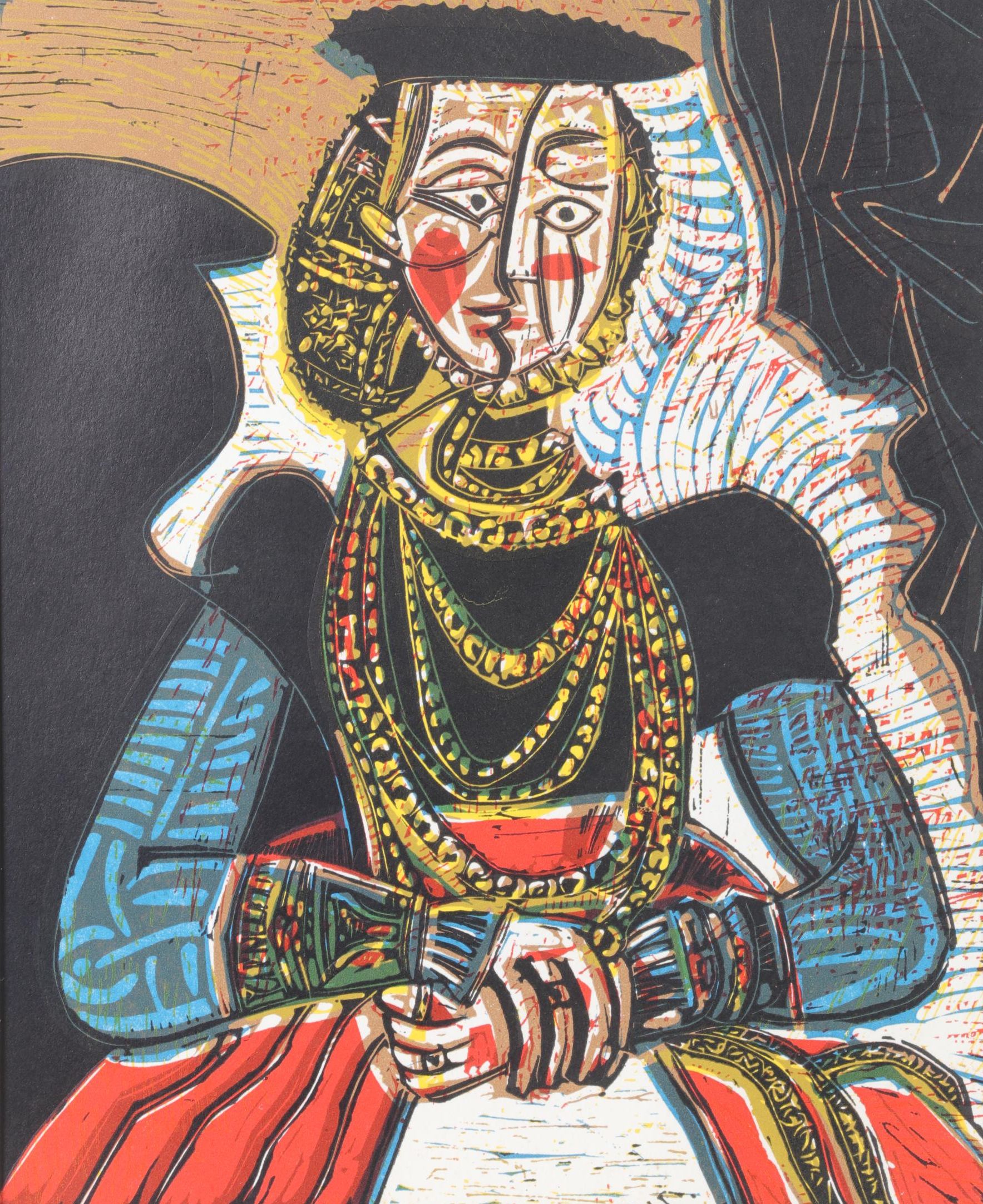 Pablo Picasso Reproduction Linocut Portrait of a Young Woman, 1962