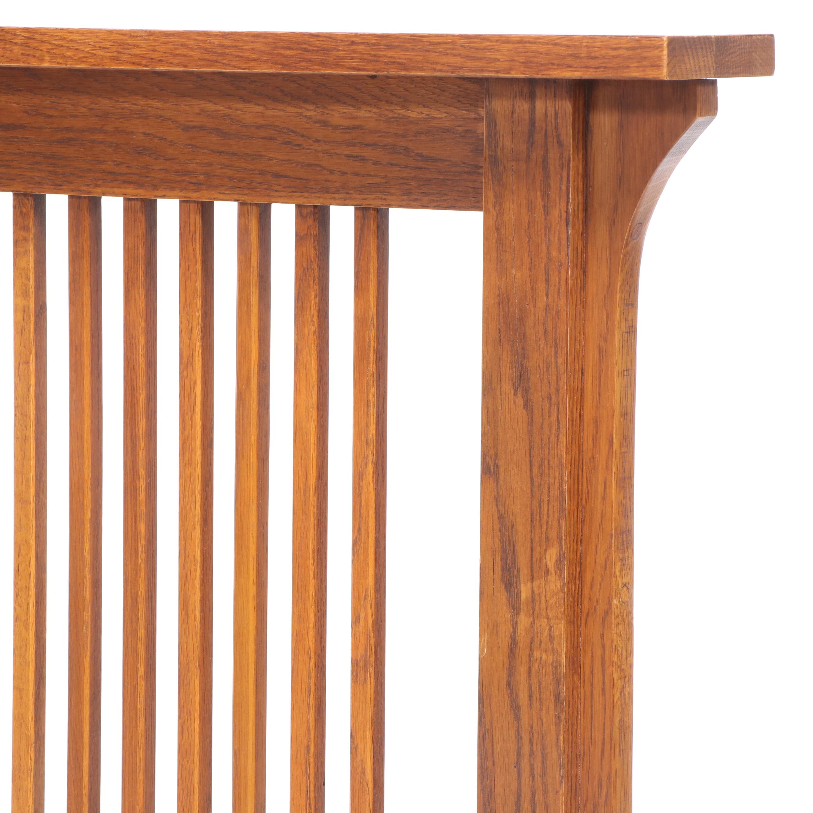 Craftsman Style Oak Queen Size Bed Frame