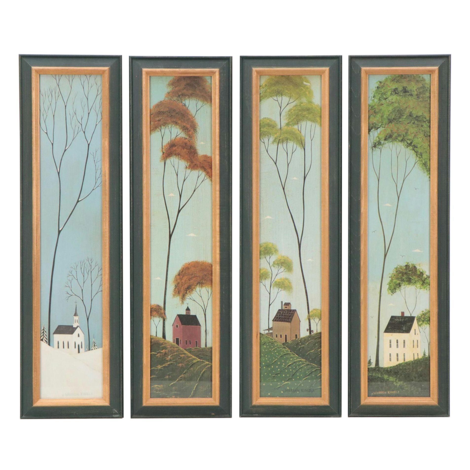 Offset Lithographs After Warren Kimble of the Four Seasons