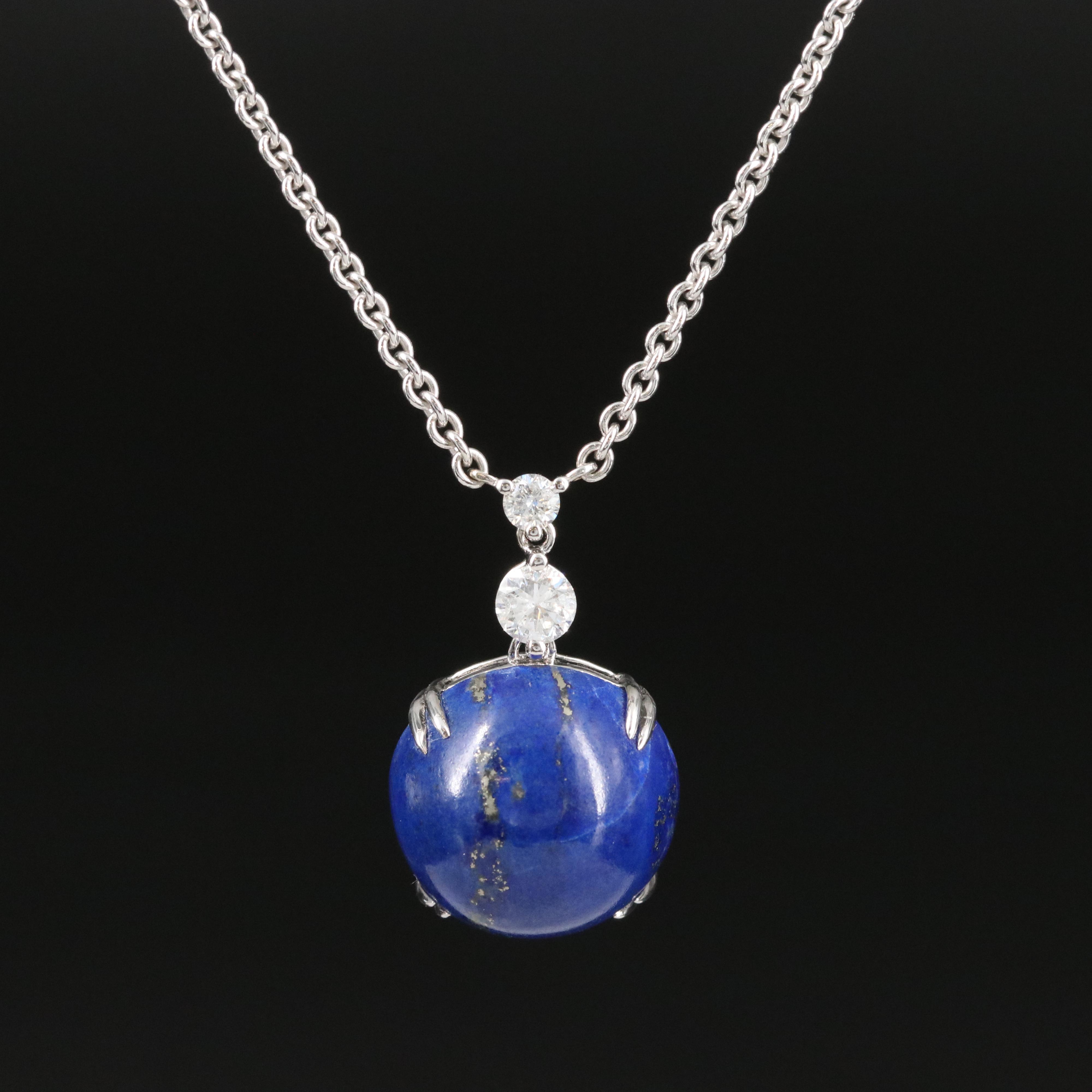 Michael Christoff 14K Lapis Lazuli and Diamond Necklace