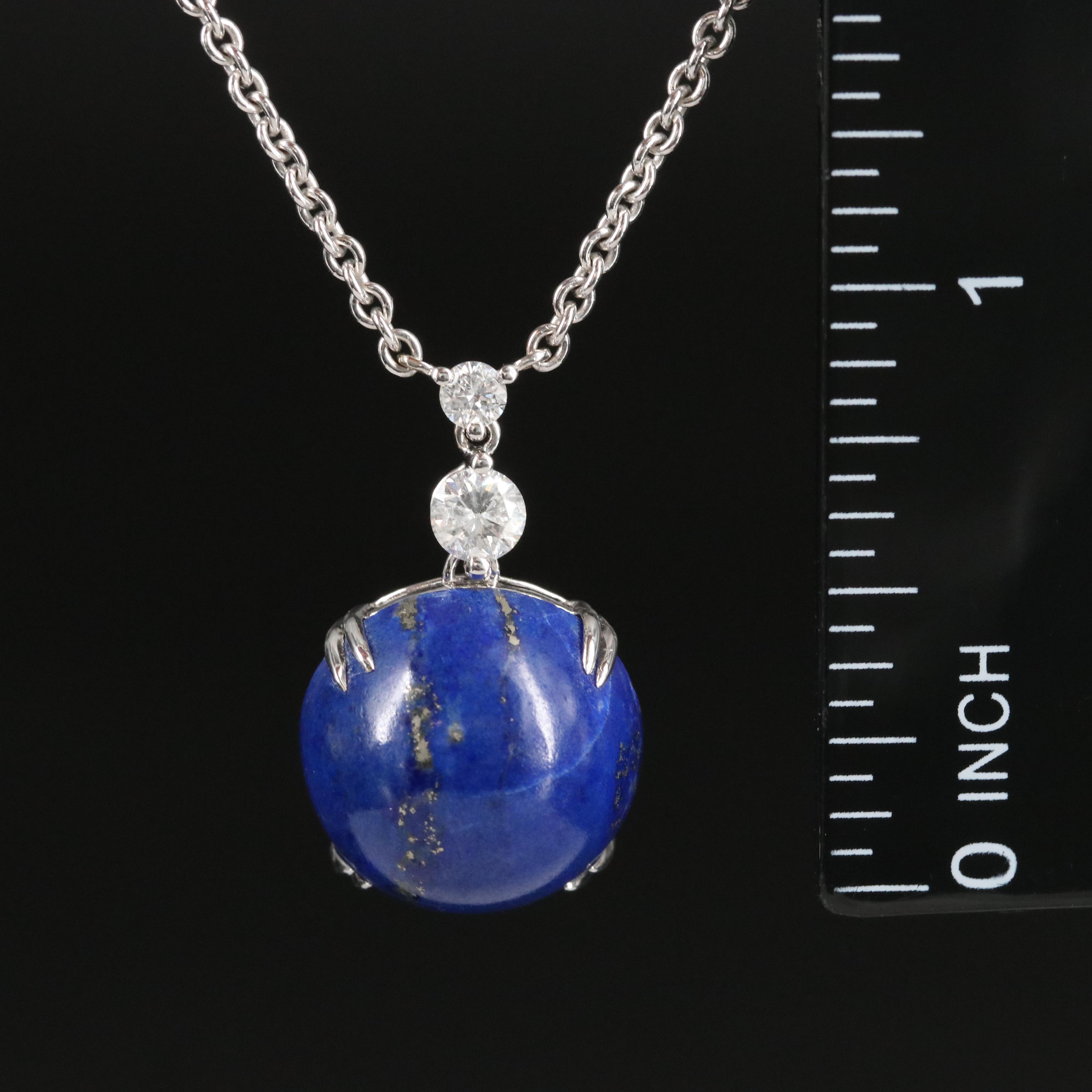 Michael Christoff 14K Lapis Lazuli and Diamond Necklace