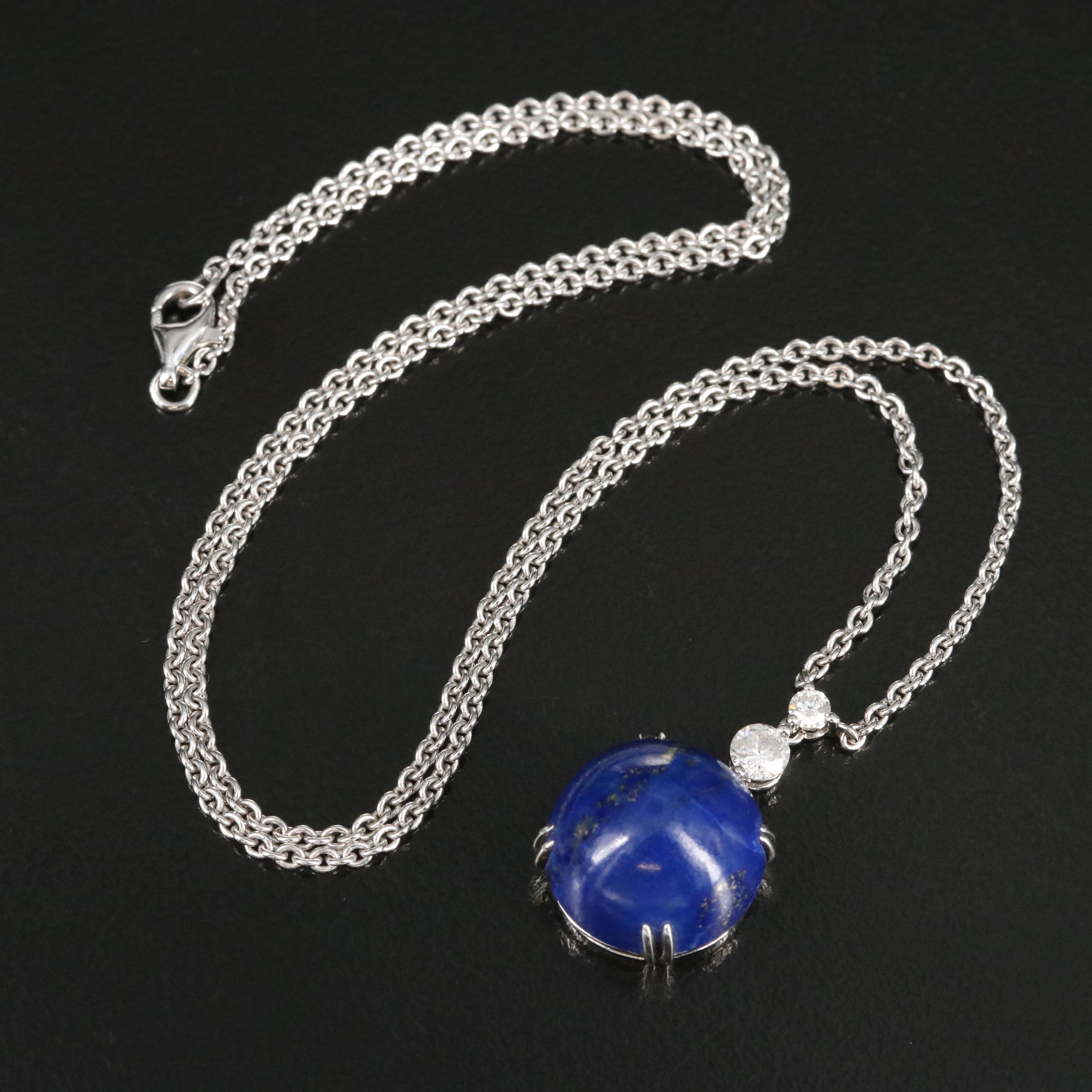 Michael Christoff 14K Lapis Lazuli and Diamond Necklace