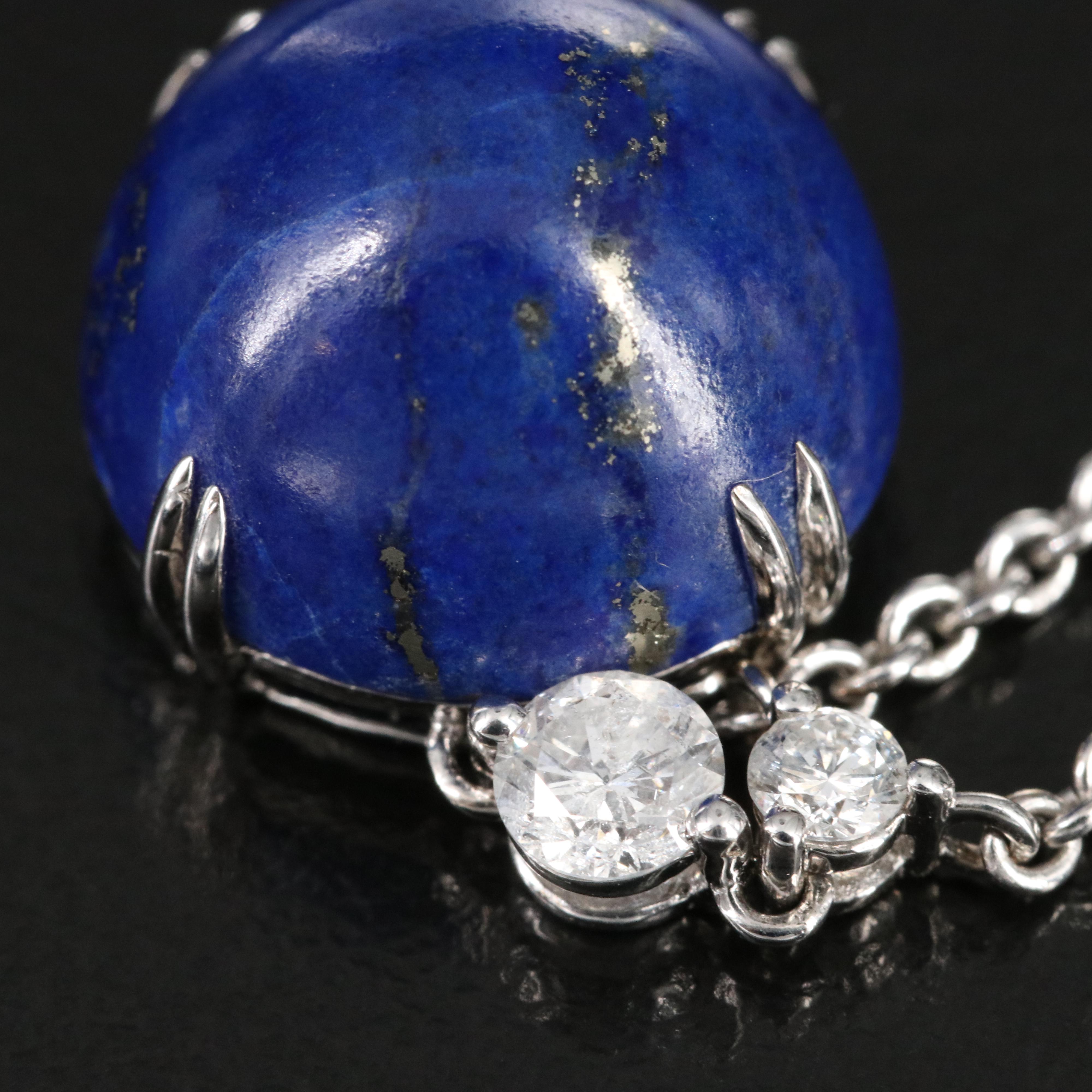 Michael Christoff 14K Lapis Lazuli and Diamond Necklace