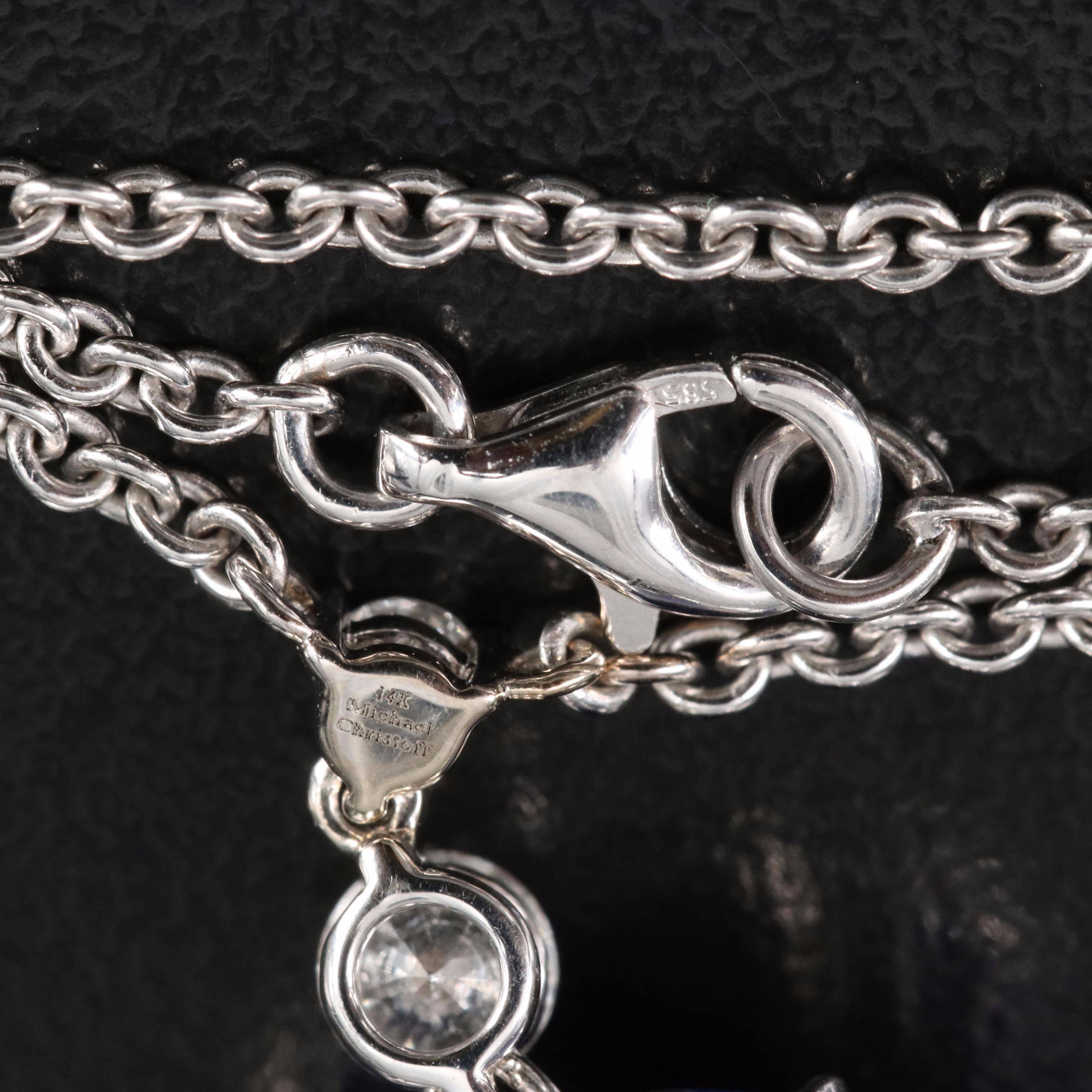 Michael Christoff 14K Lapis Lazuli and Diamond Necklace