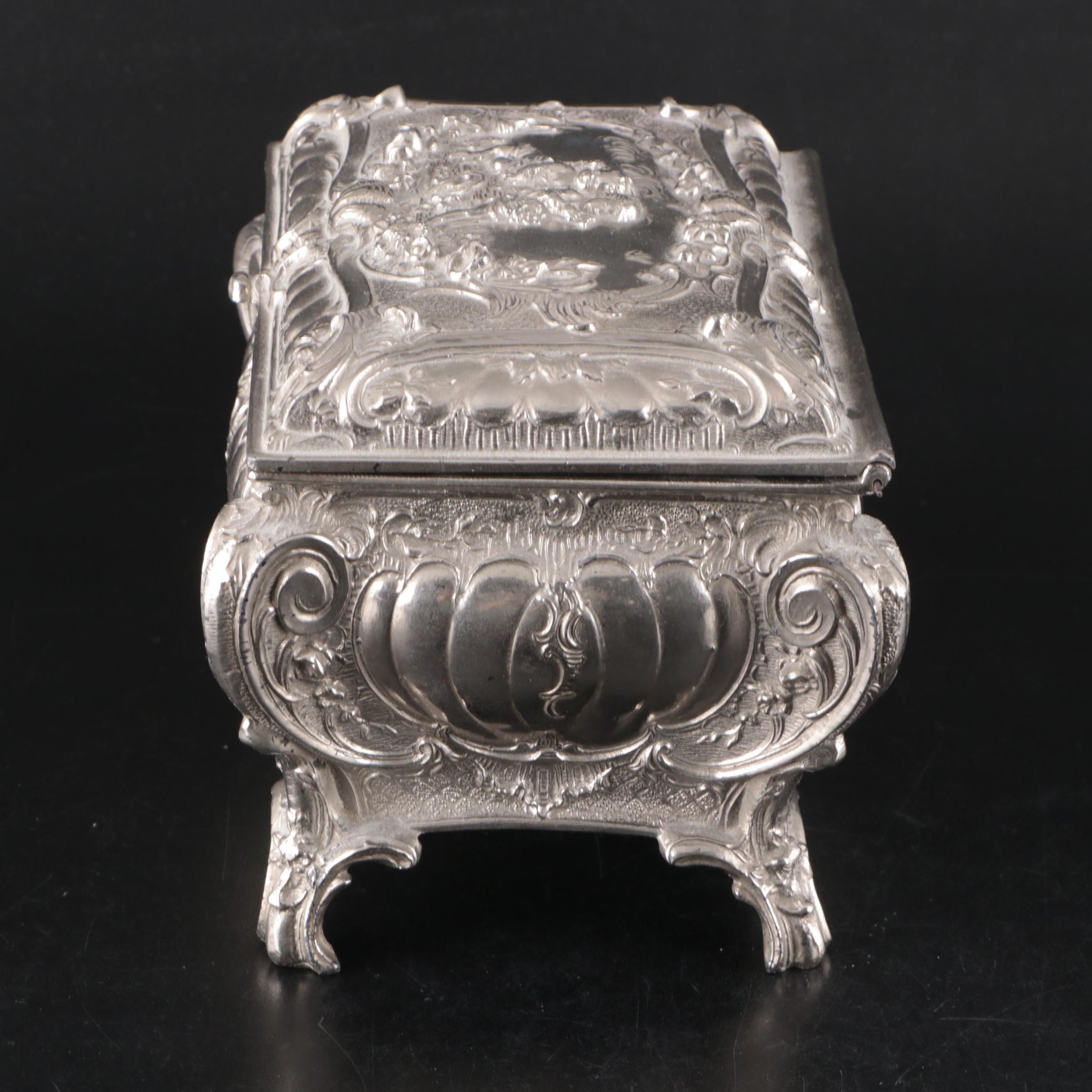 Fulser Industria with Other European Style Repousse Boxes, 20th Century