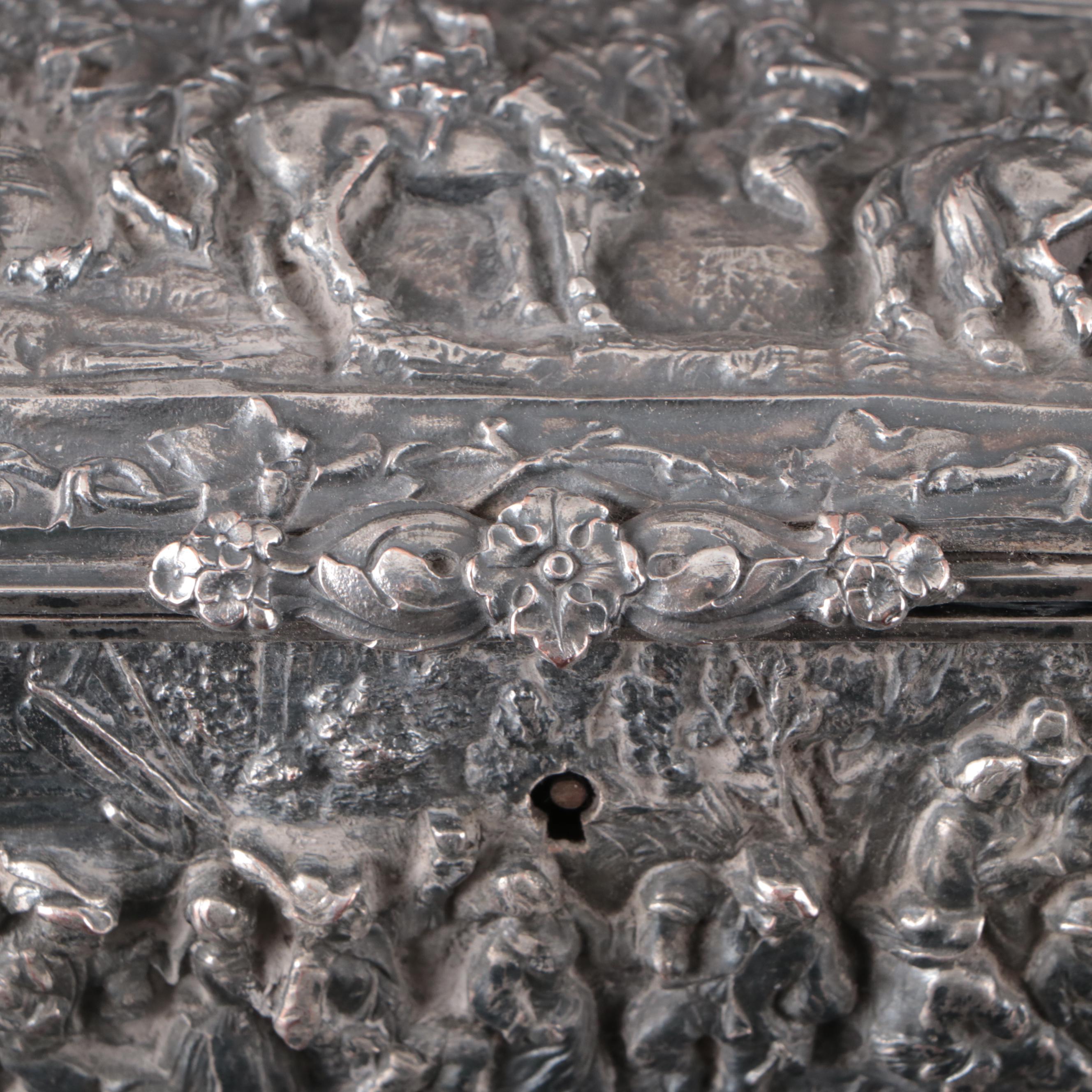 Fulser Industria with Other European Style Repousse Boxes, 20th Century