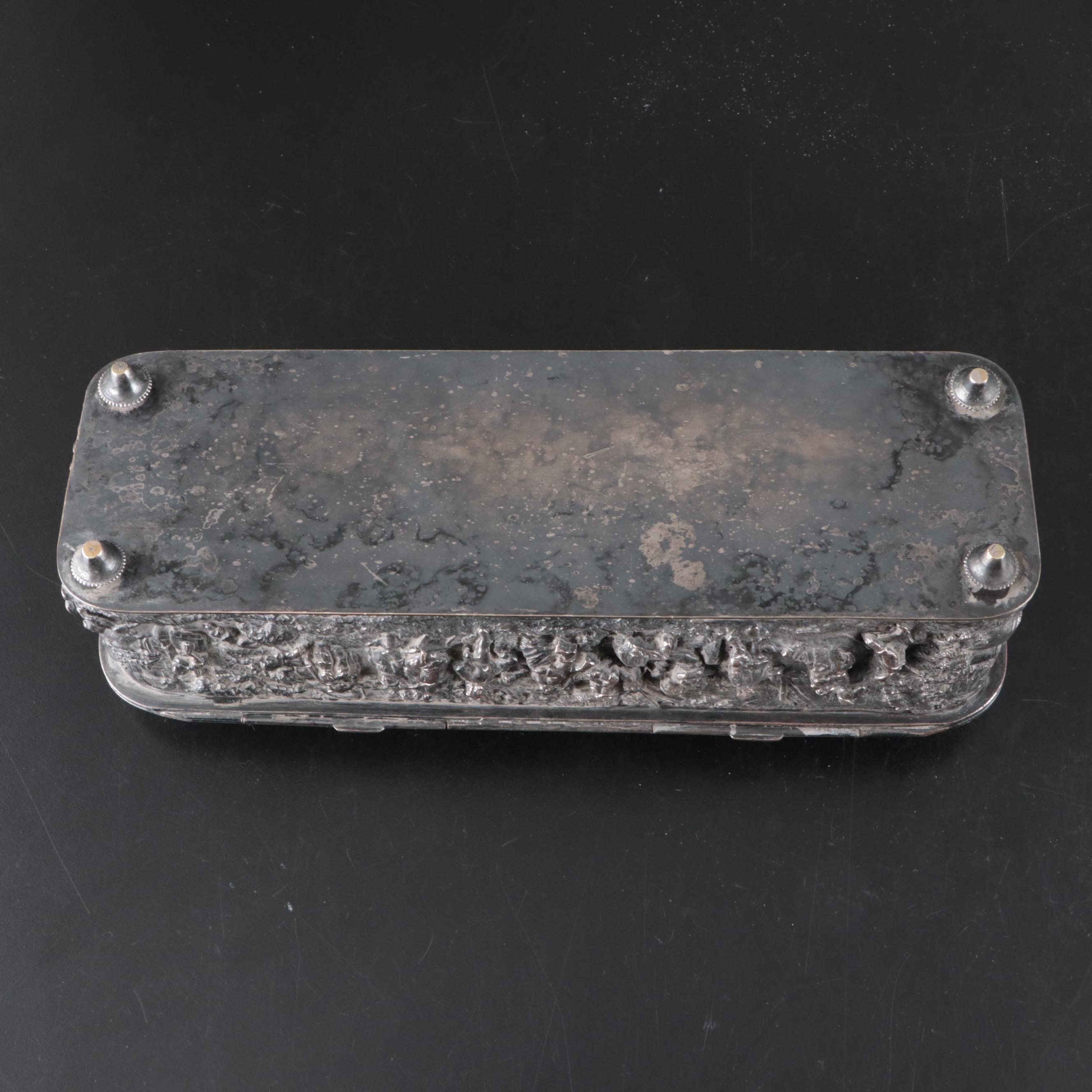 Fulser Industria with Other European Style Repousse Boxes, 20th Century