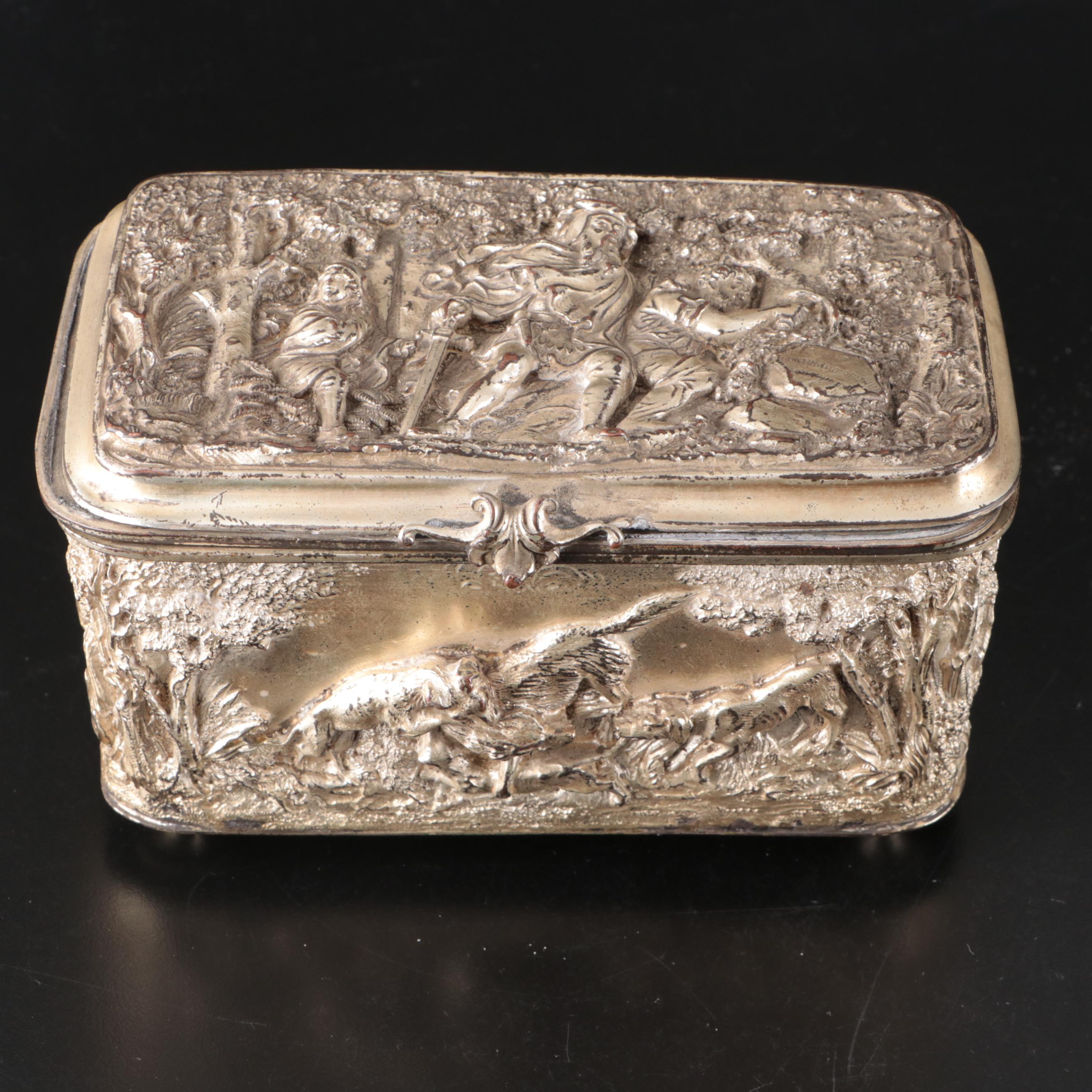 Fulser Industria with Other European Style Repousse Boxes, 20th Century
