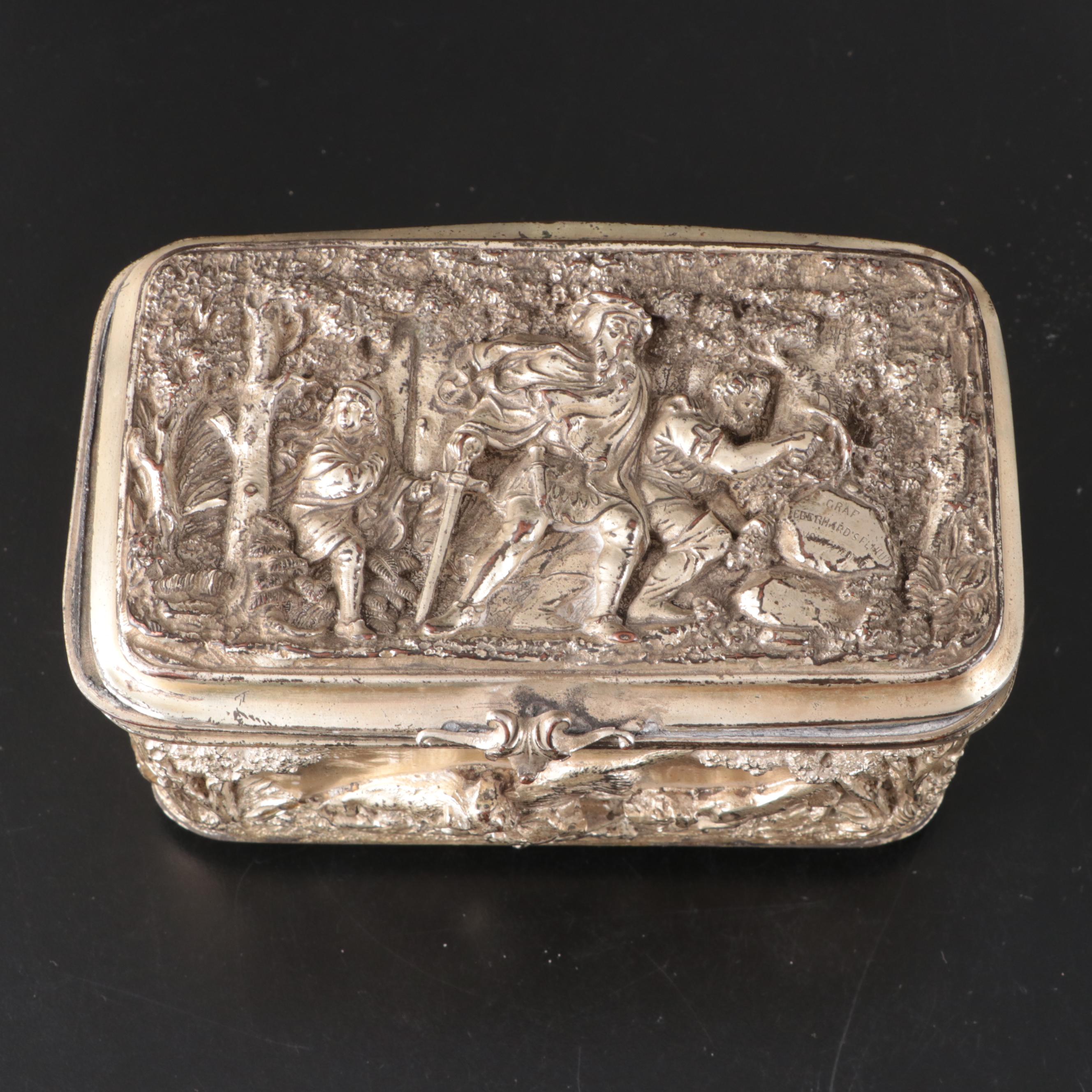 Fulser Industria with Other European Style Repousse Boxes, 20th Century
