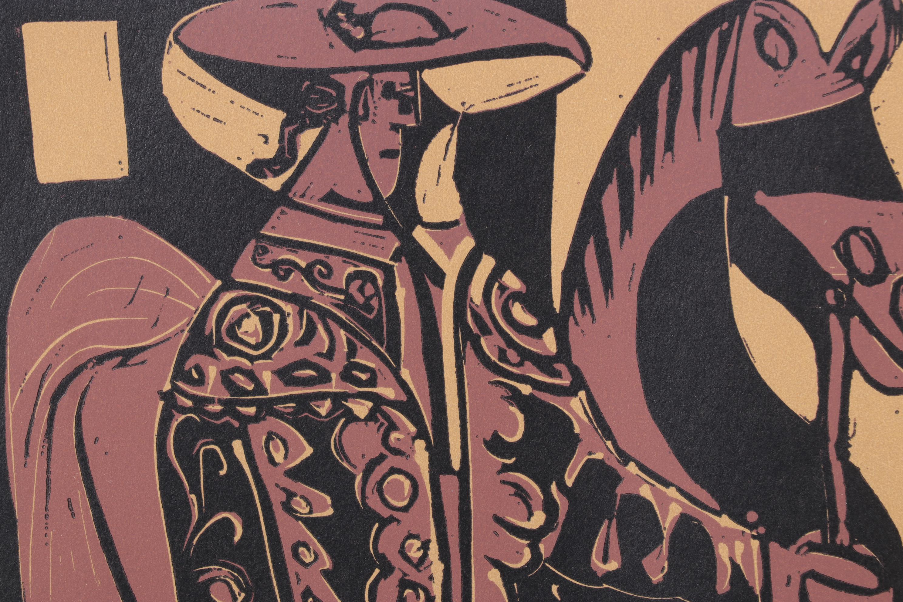 Pablo Picasso Linocut "Picador & Matador," 1962
