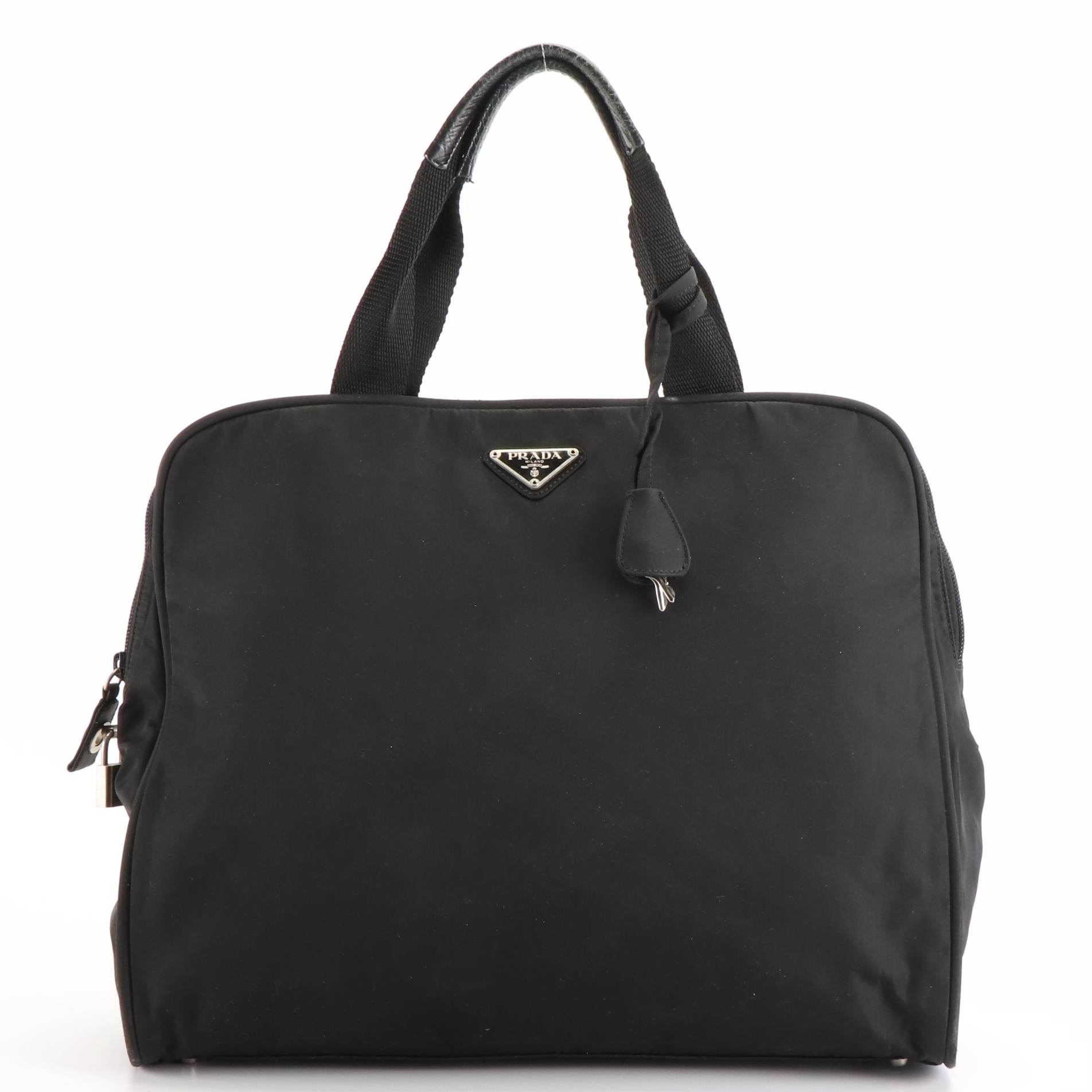 Prada Black Nylon Tessuto Tote Bag